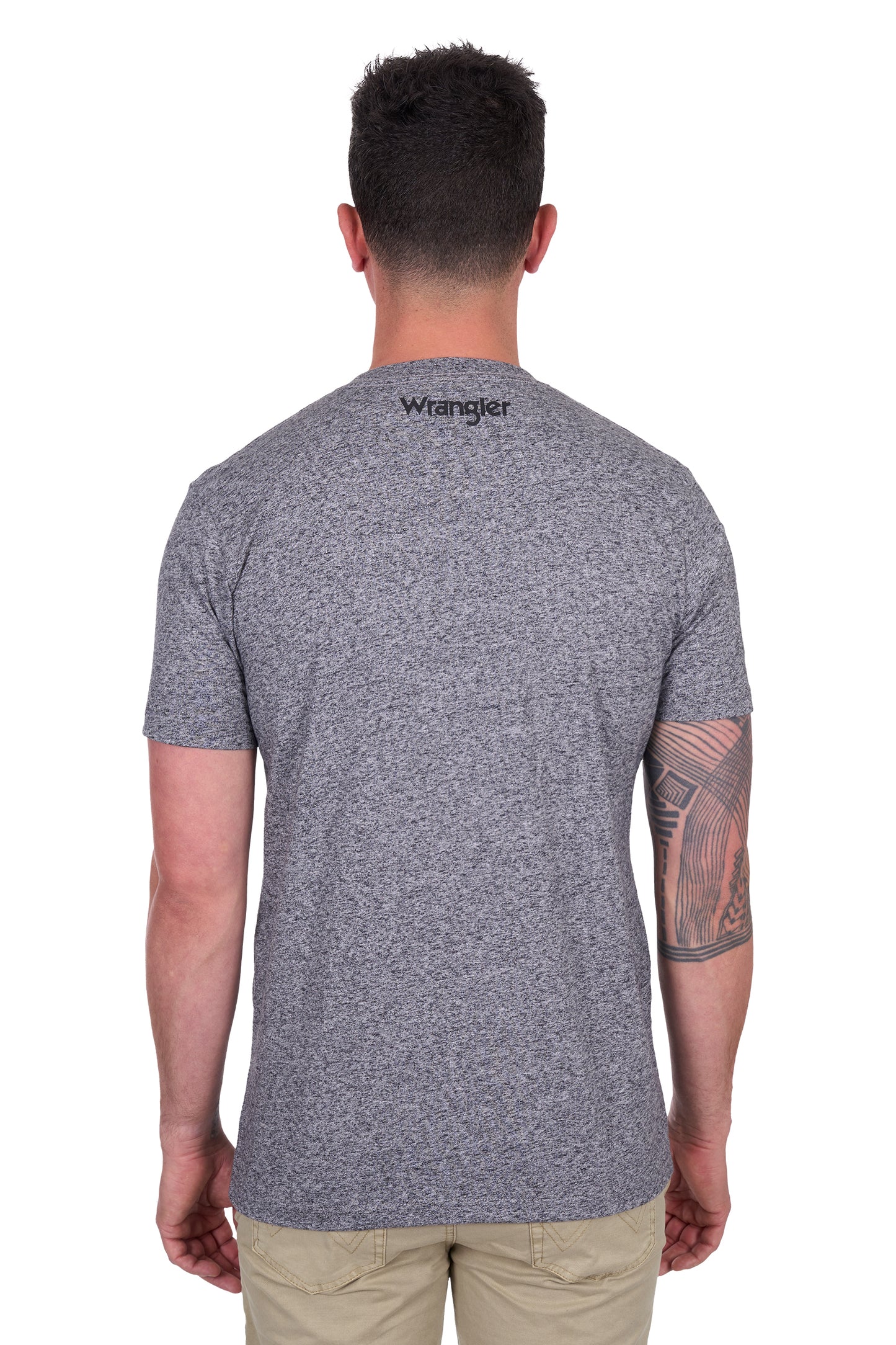 Wrangler MENS DARREN SS Tee - Charcoal/Marle