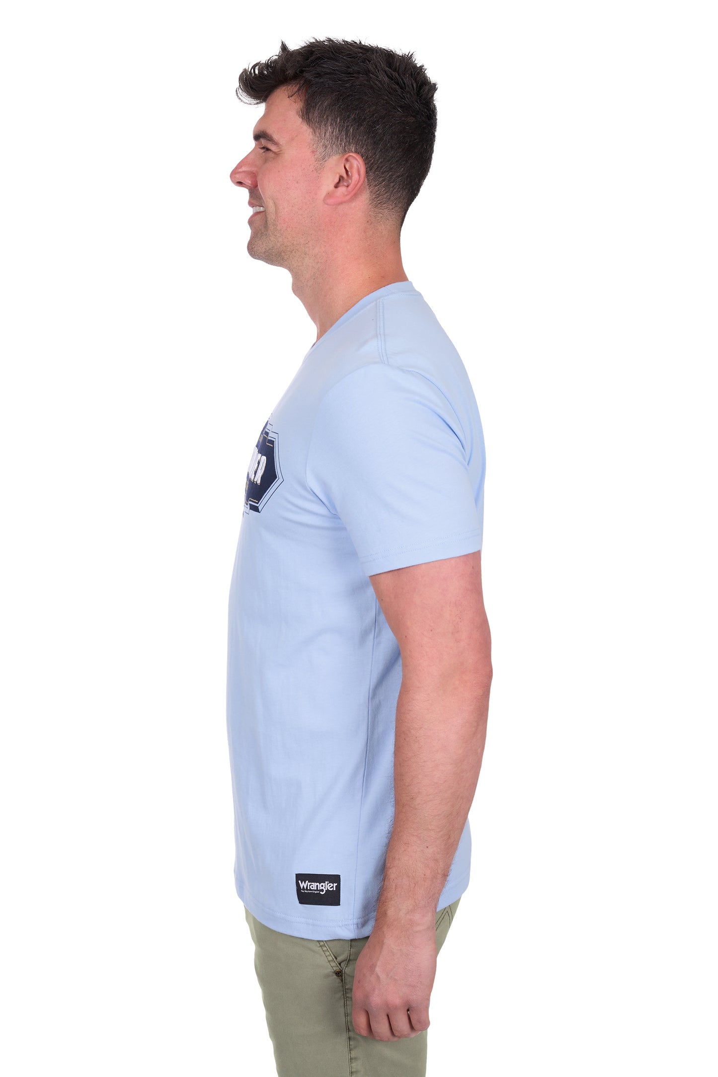 Wrangler Men's ROY SS Tee - Light Blue