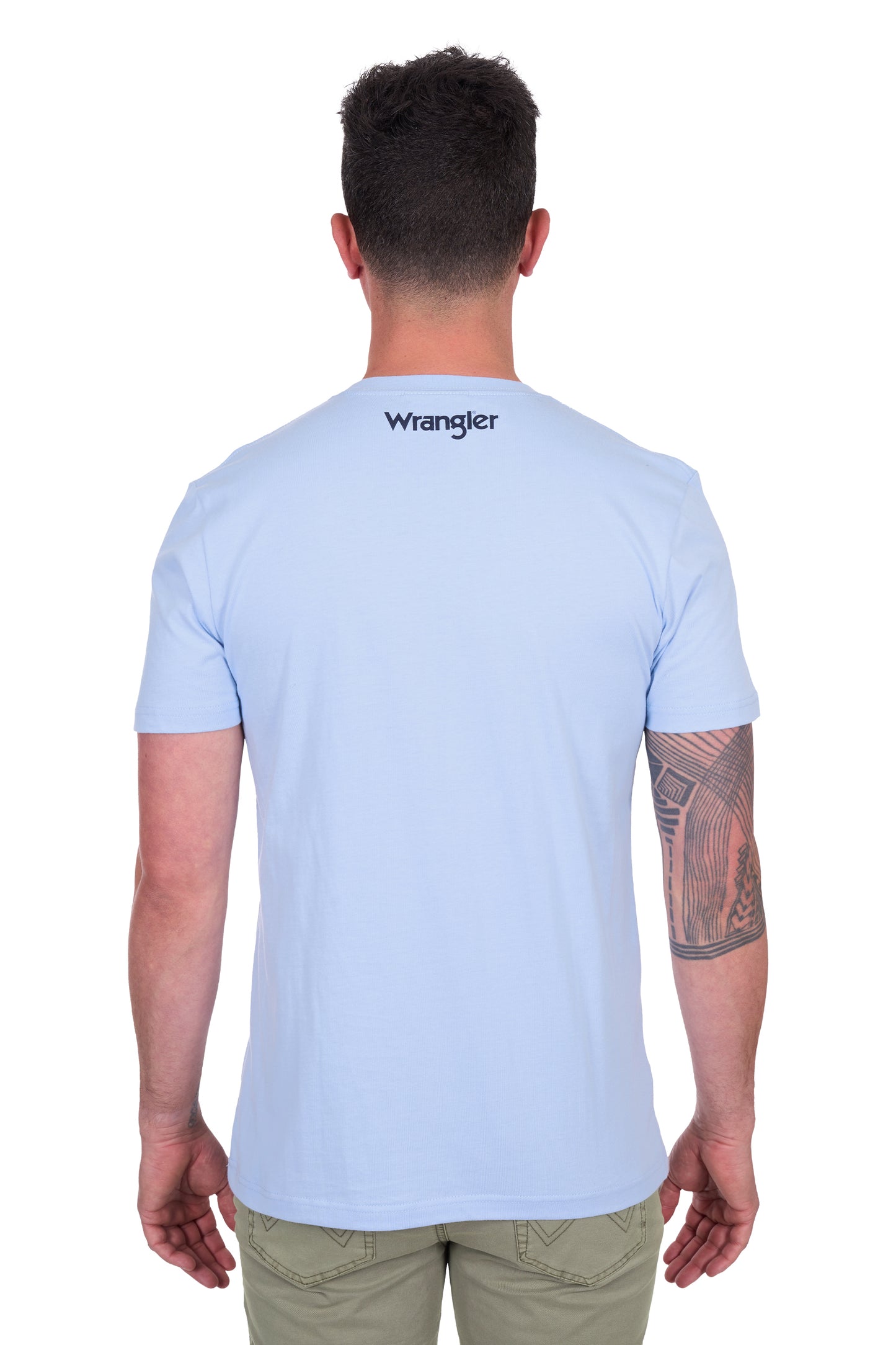 Wrangler Men's ROY SS Tee - Light Blue