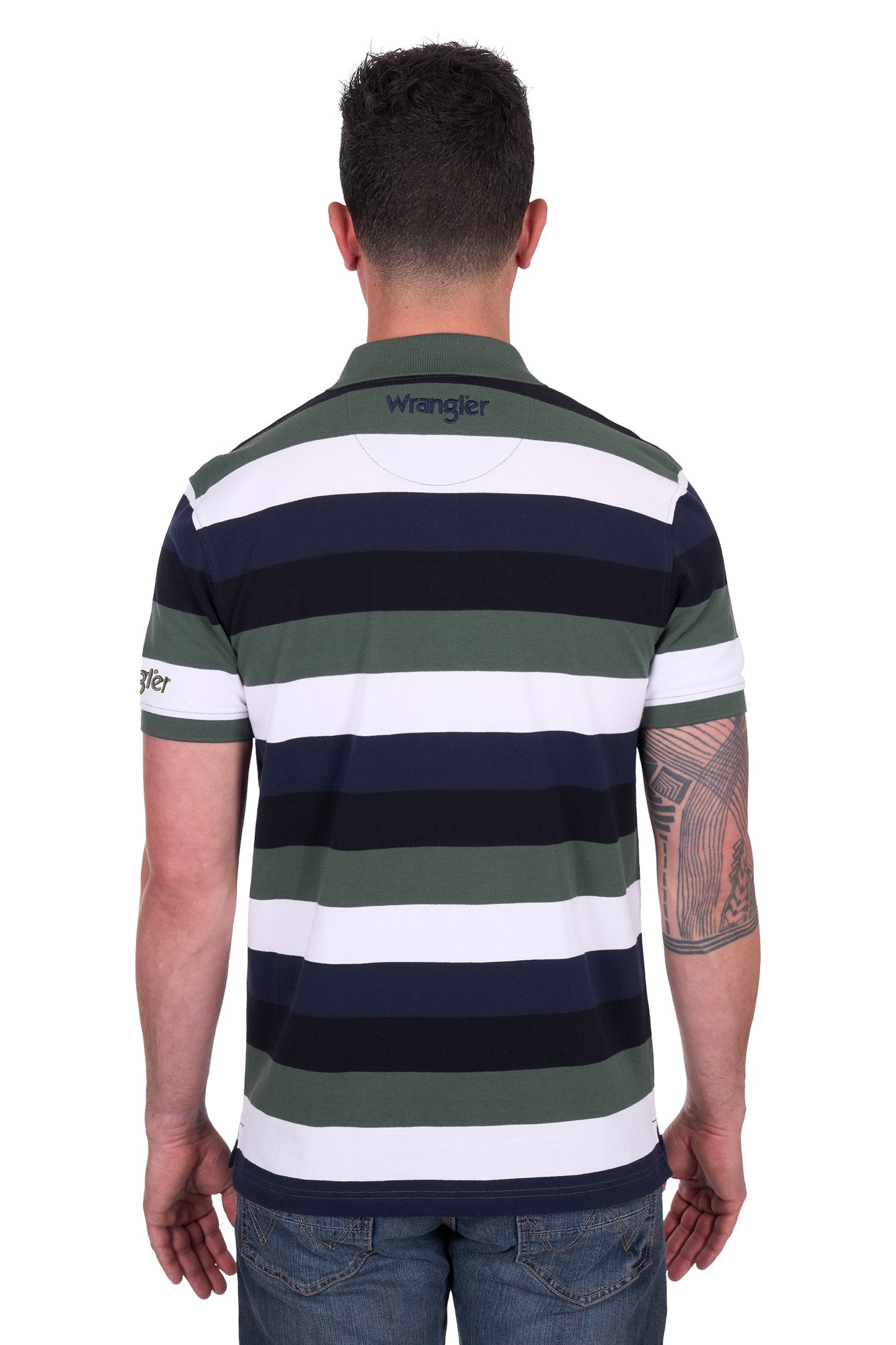Wrangler Men's ALAN 1PKT SS Polo - Navy/Cypress