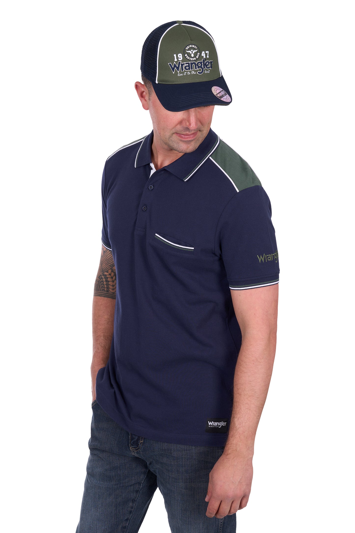 Wrangler Men's Jarrod 1Pkt Ss Polo - Navy