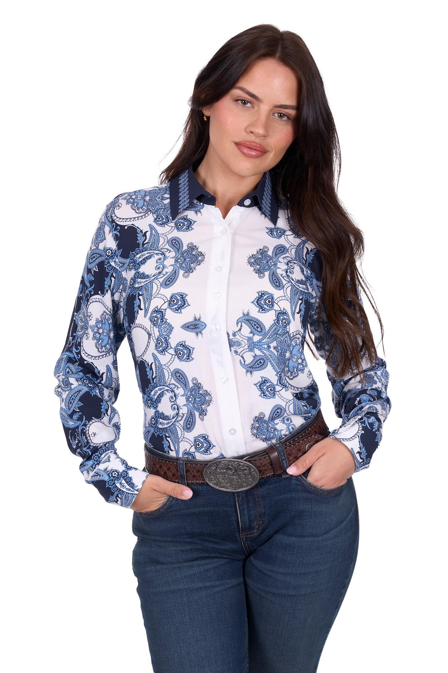 Wrangler Women's LINDA LS Shirt - Blue