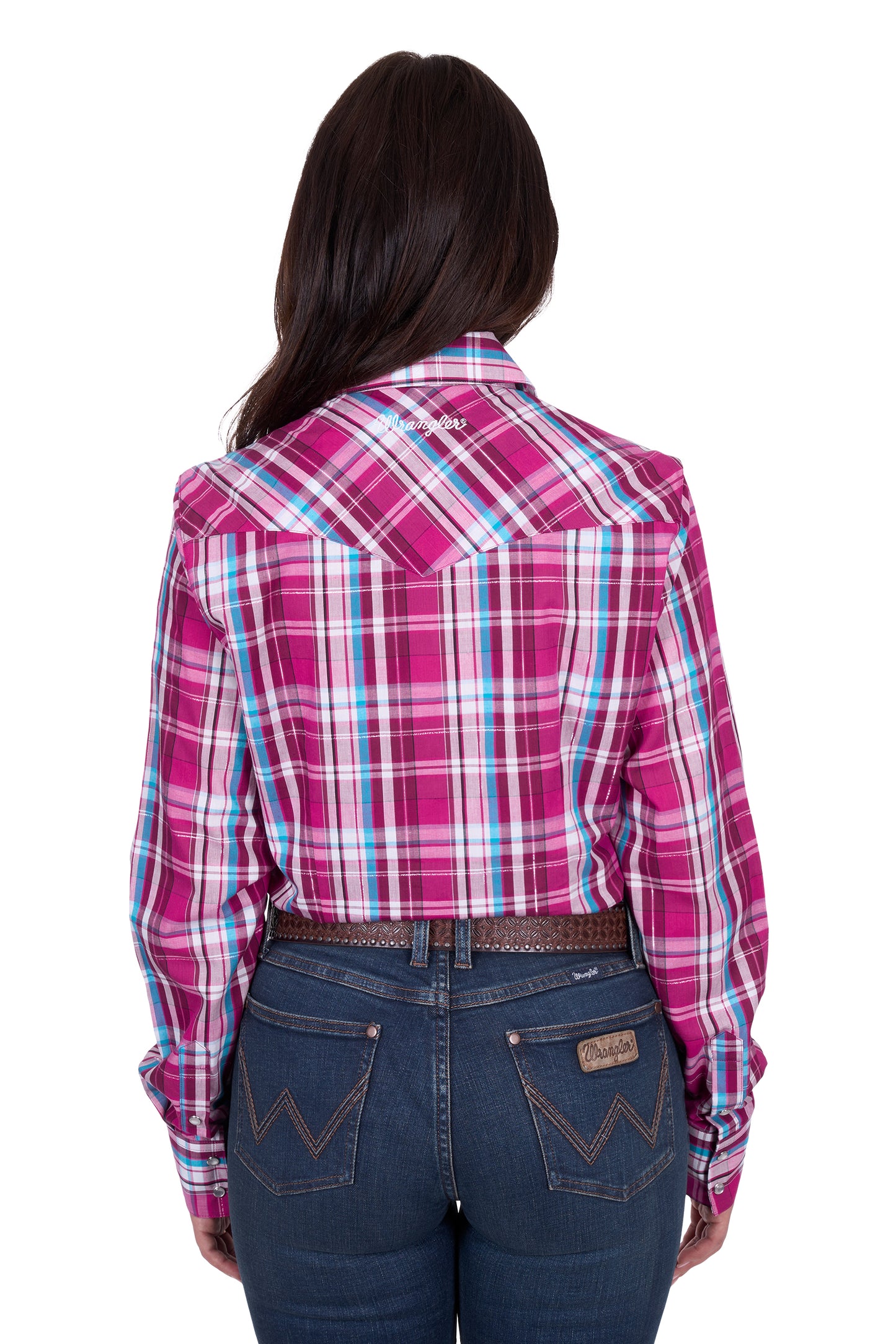 Wrangler Women's MOLLY CHECK LS Shirt - Pink