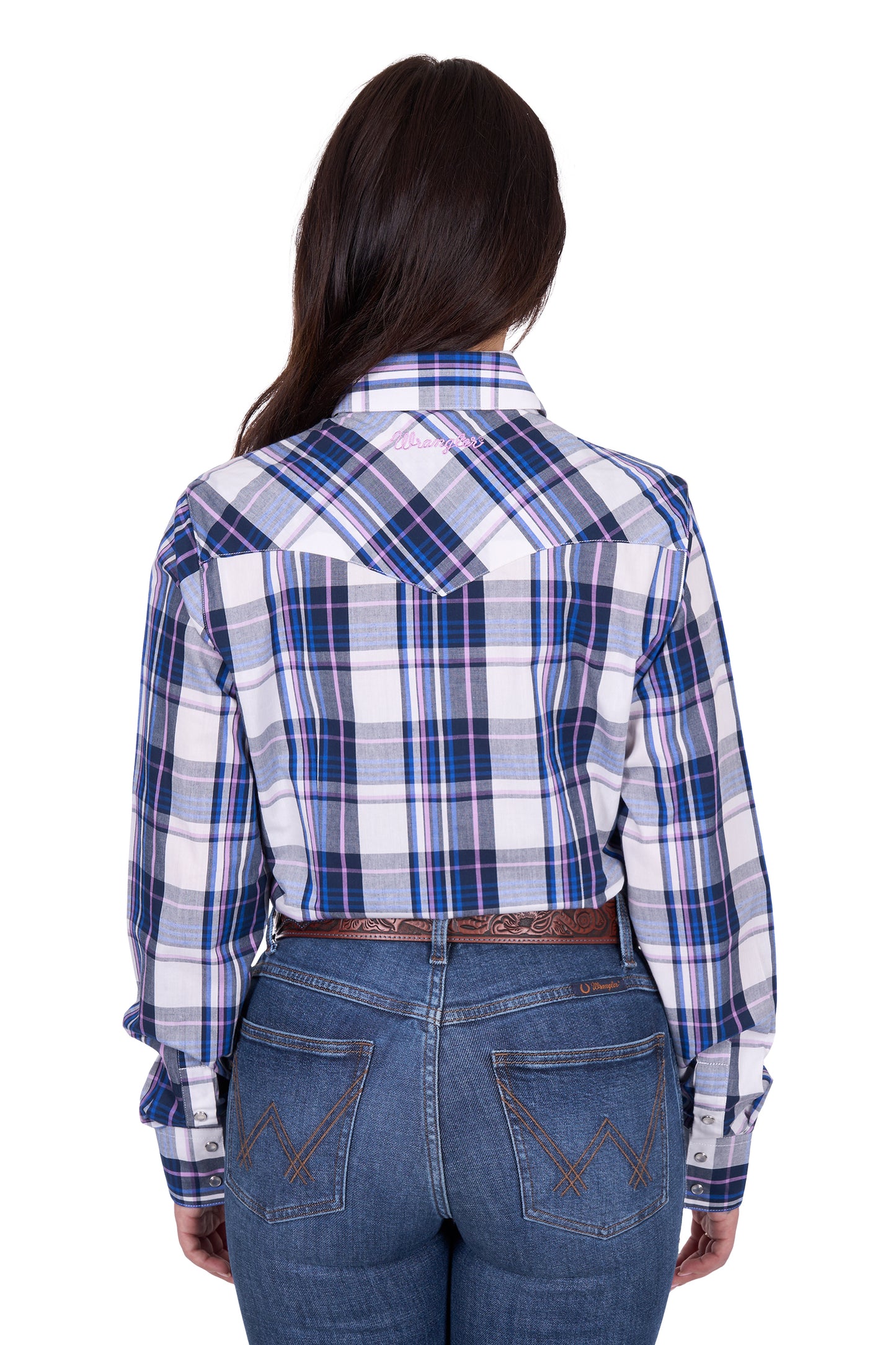 Wrangler Women's PEYTON CHECK LS Shirt - Navy