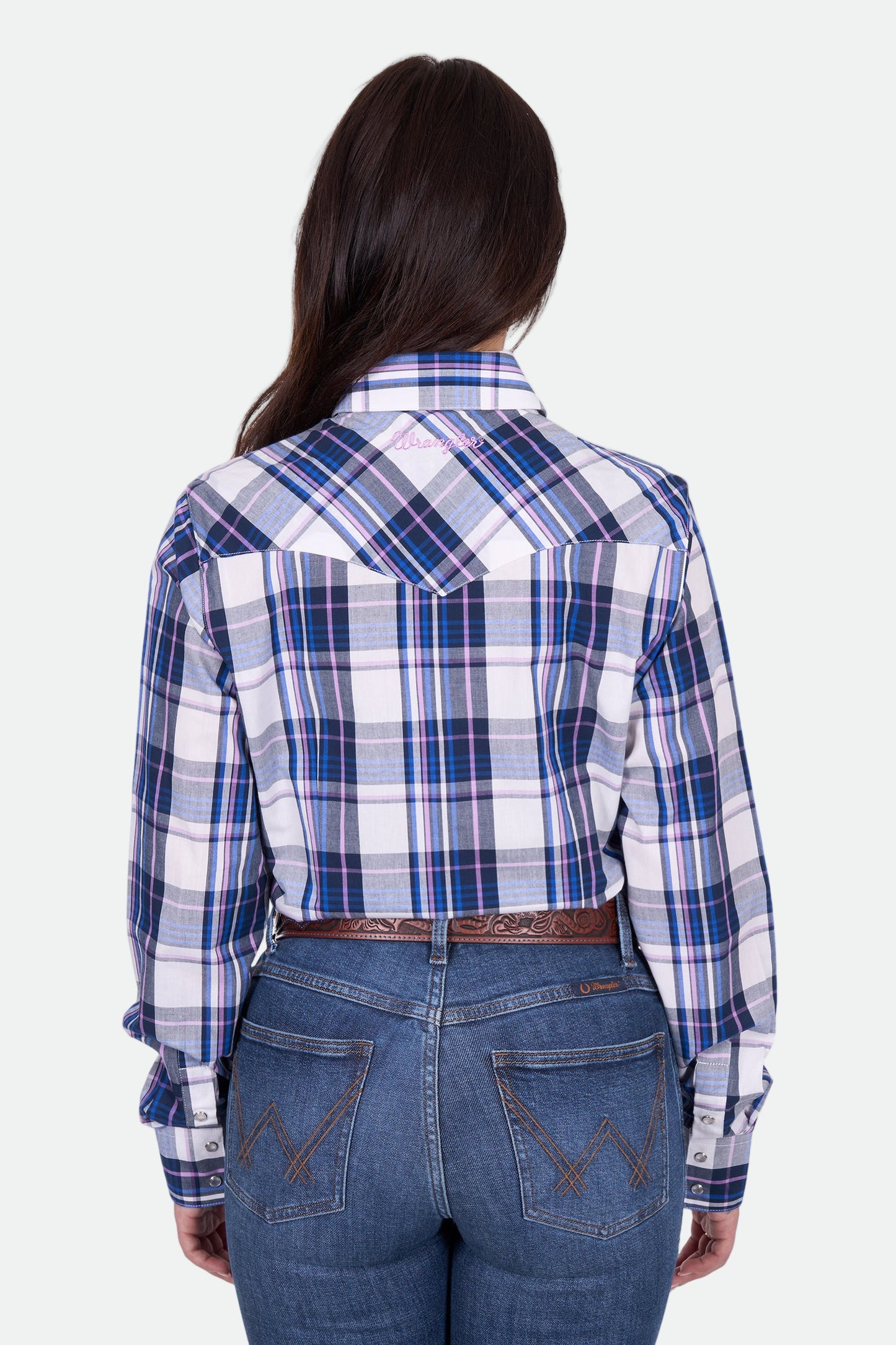 Wrangler Women's PEYTON CHECK LS Shirt - Navy