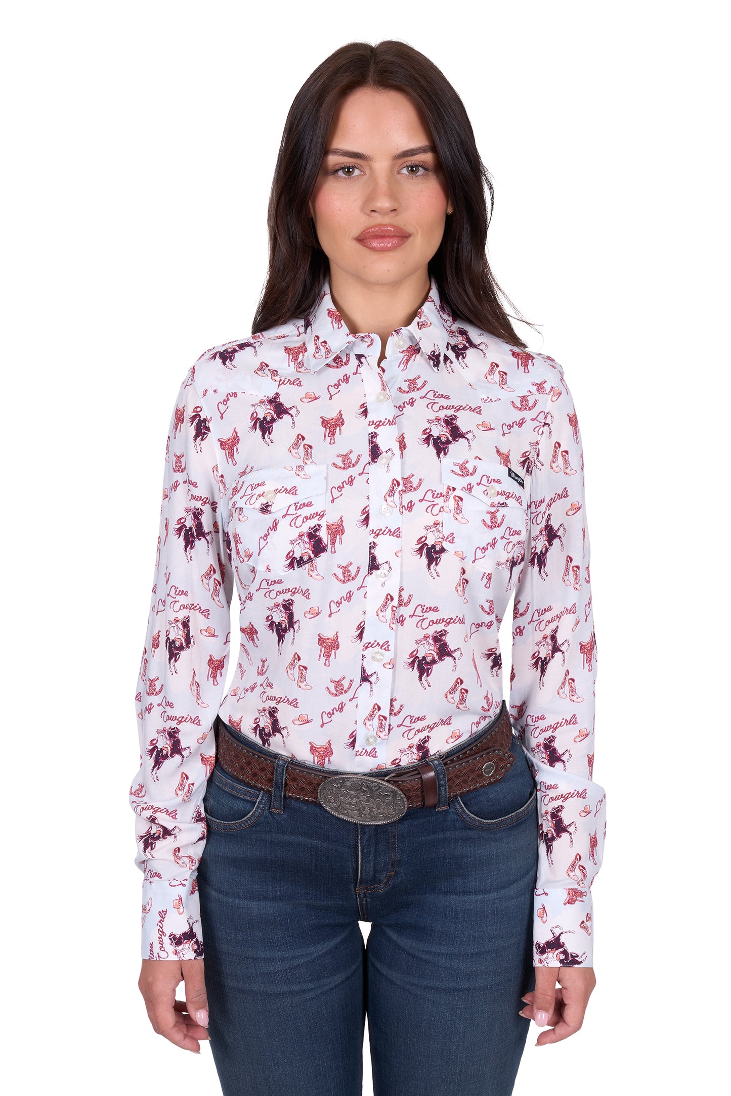 Wrangler Women's DOREEN LS Shirt - Light Blue