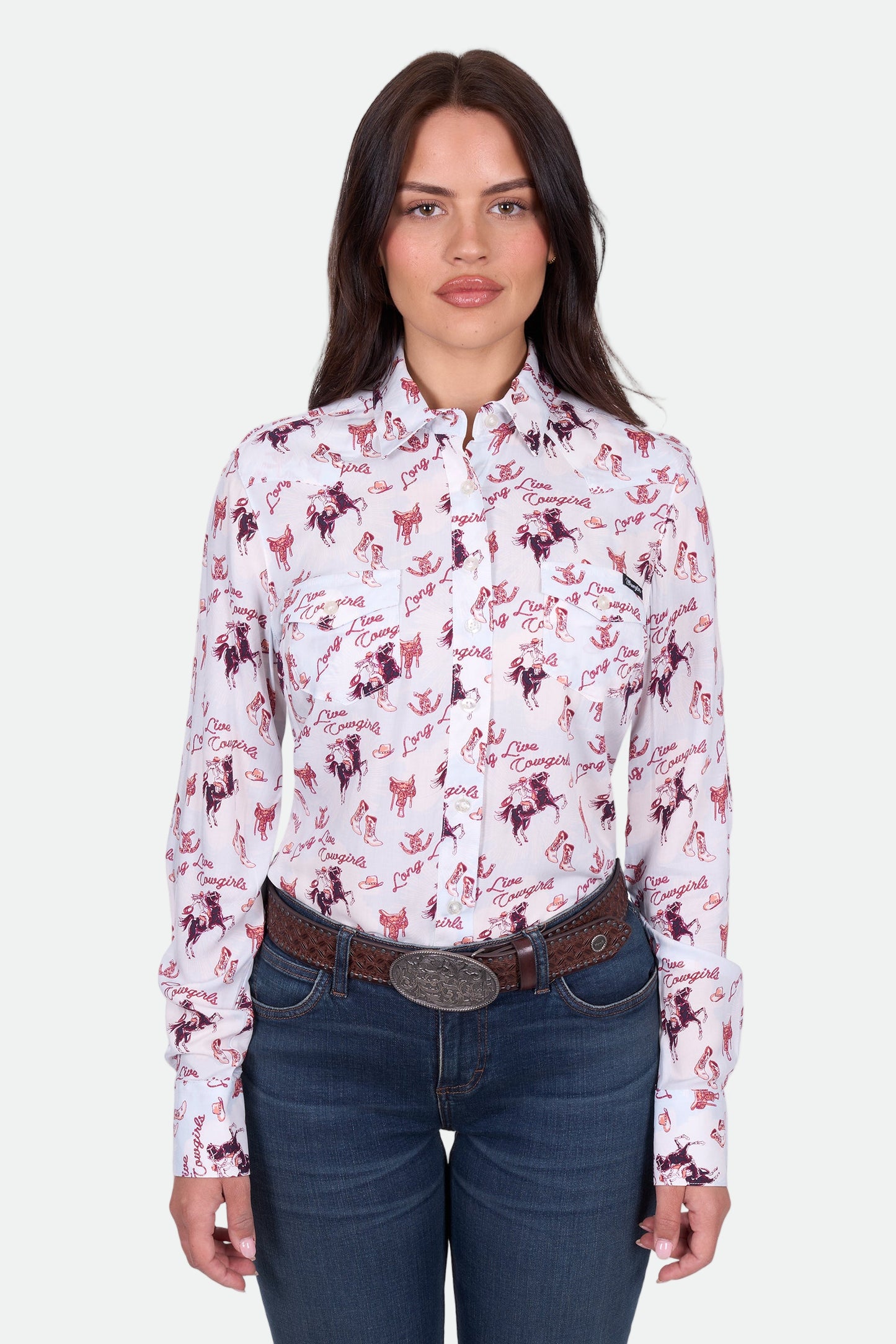 Wrangler Women's DOREEN LS Shirt - Light Blue