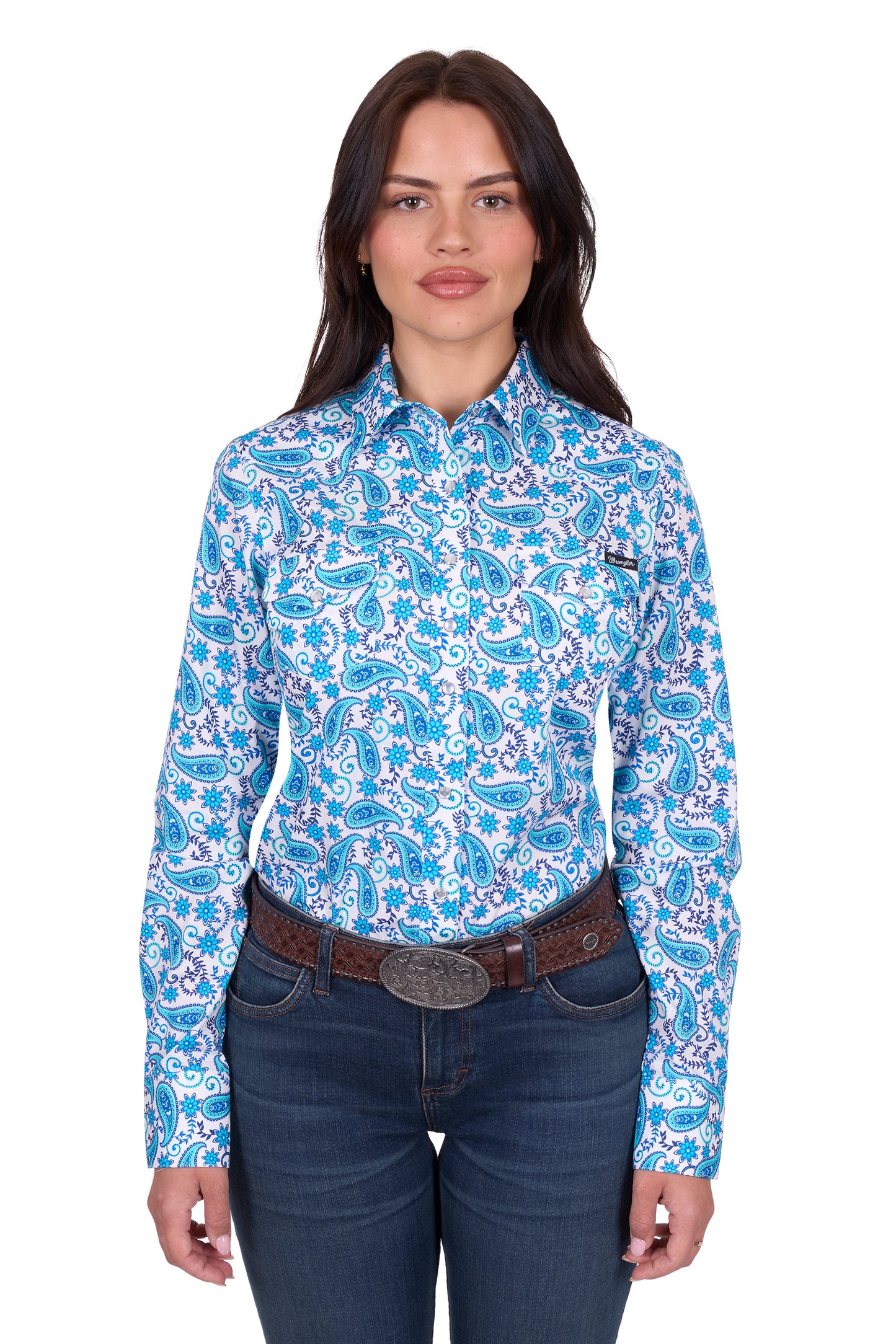 Wrangler Women's ALISSA LS Shirt - Blue