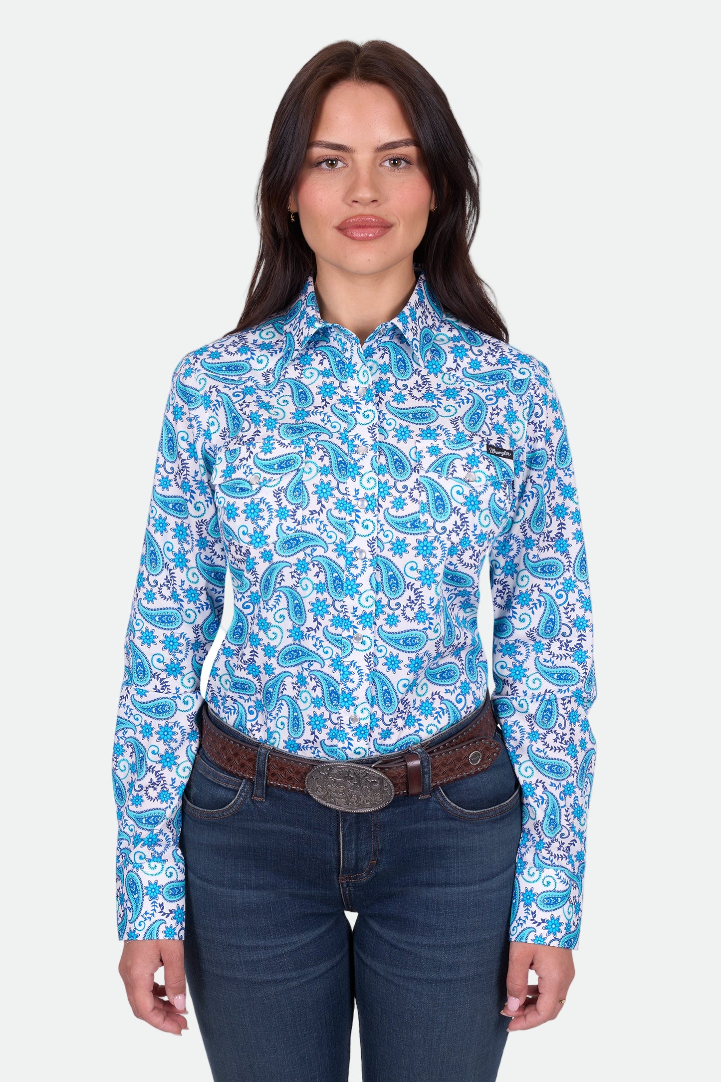 Wrangler Women's ALISSA LS Shirt - Blue