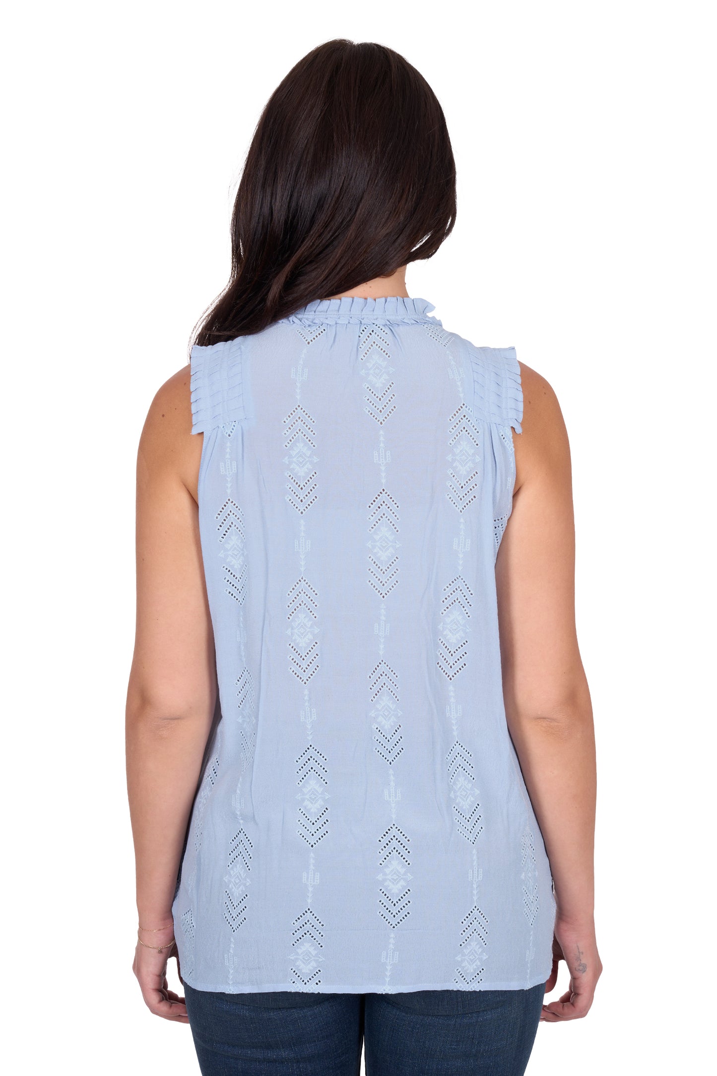 Wrangler Women's SIMONE SL Blouse - Light Blue