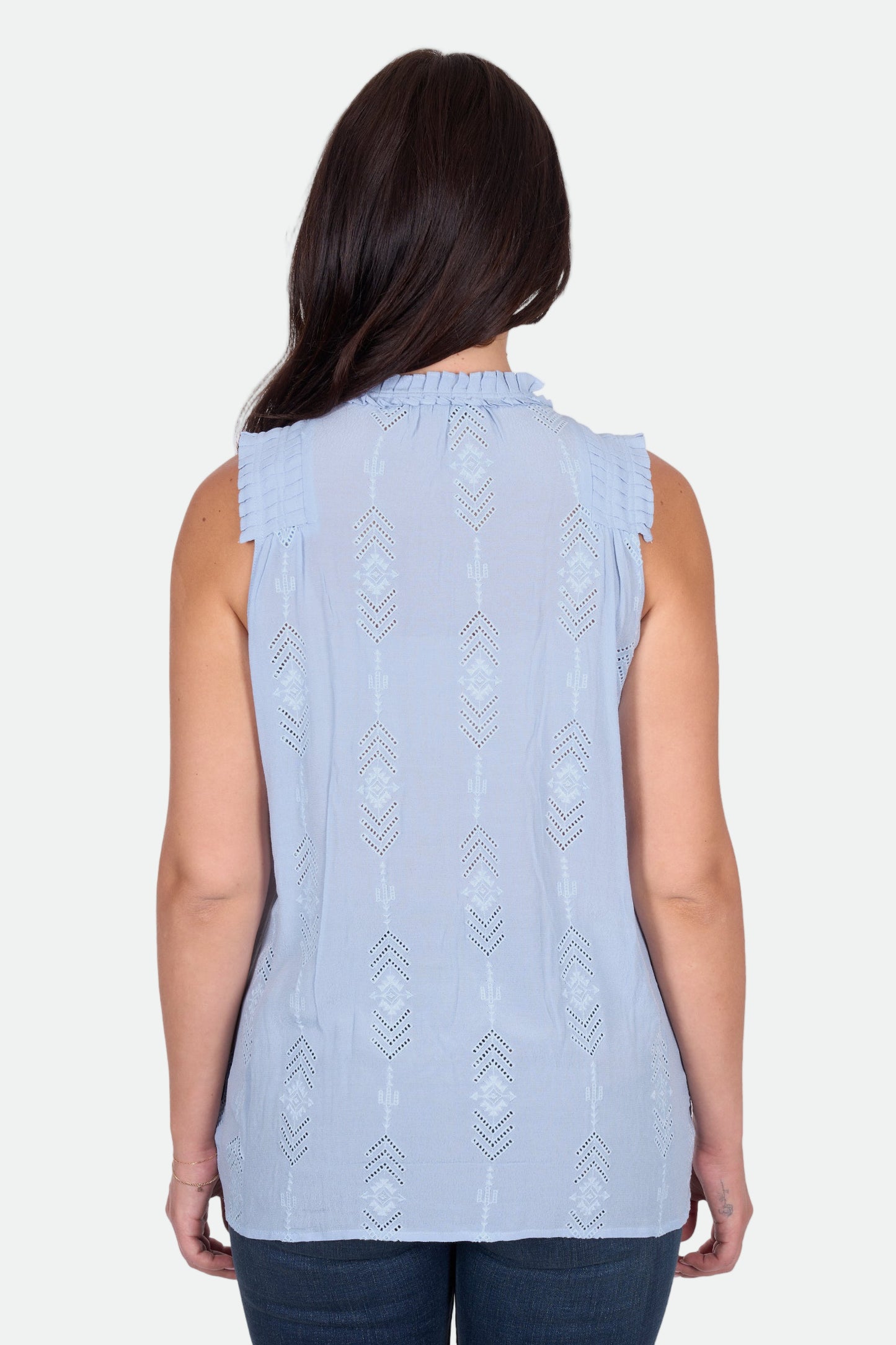 Wrangler Women's SIMONE SL Blouse - Light Blue