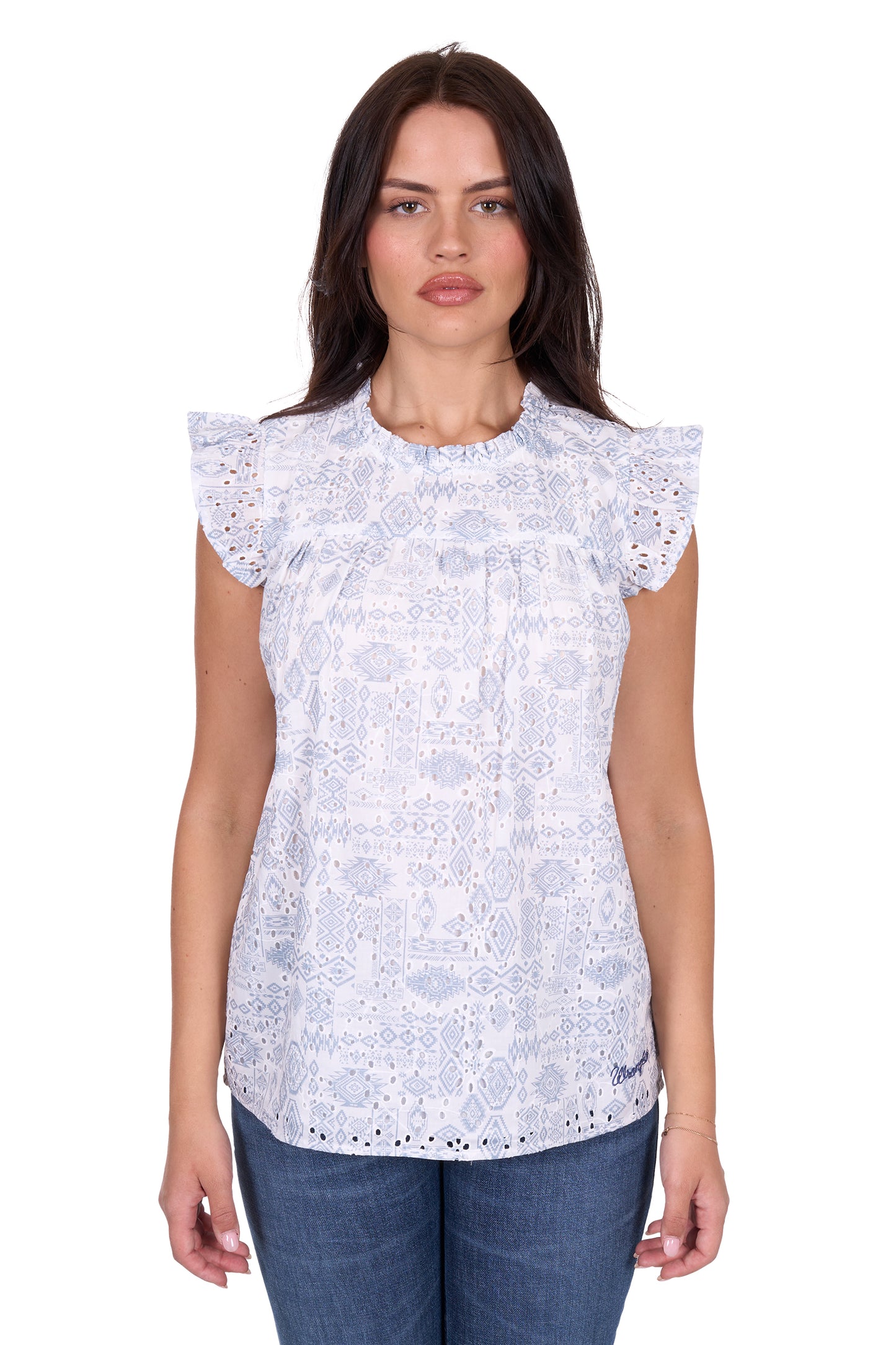 Wrangler Women's HARLOW SL Blouse - Blue