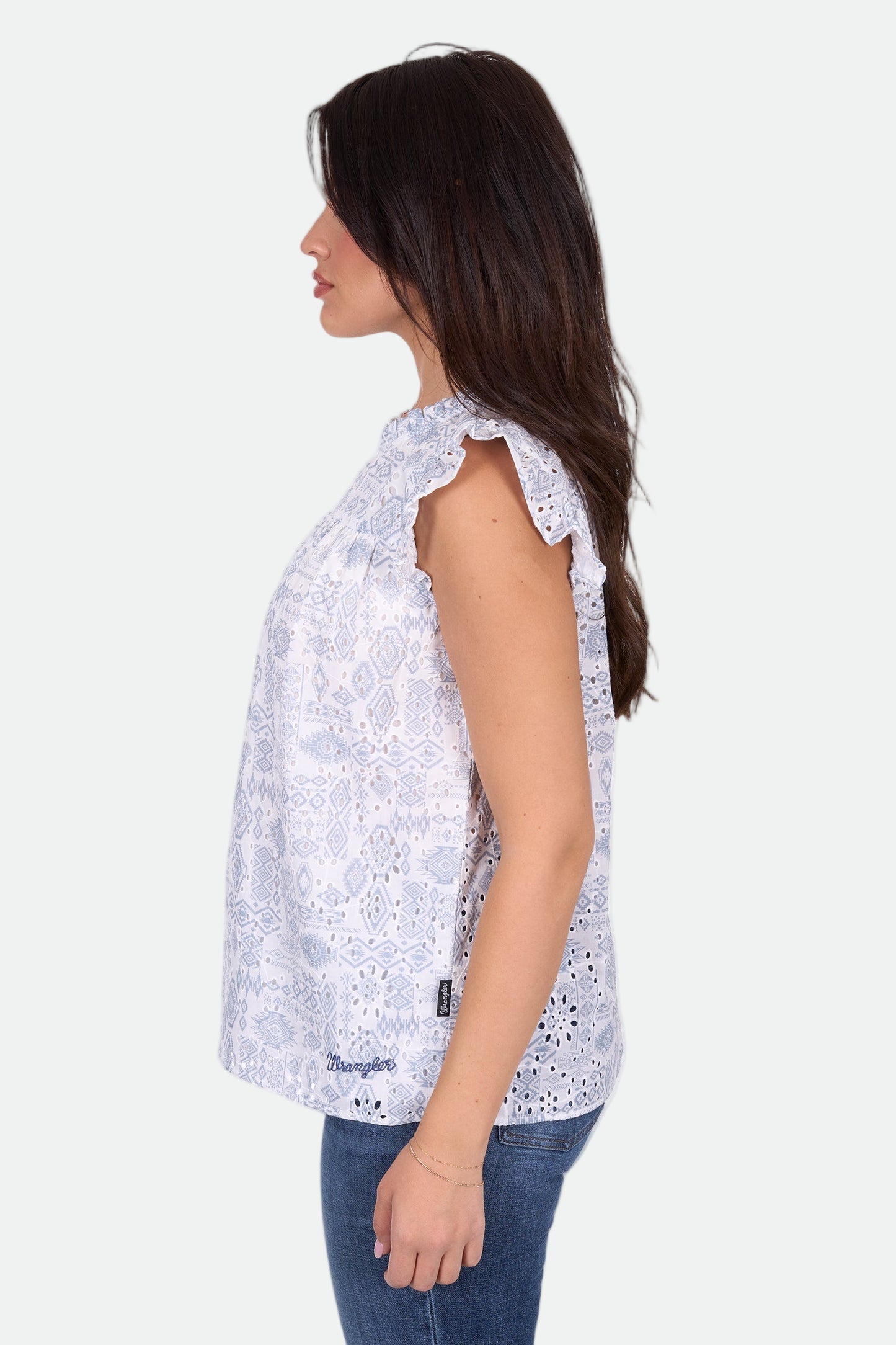Wrangler Women's HARLOW SL Blouse - Blue