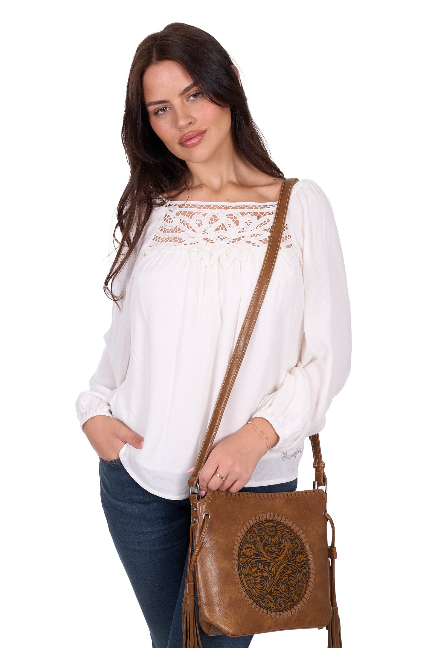 Wrangler Women's DARIA LS Blouse - Ivory