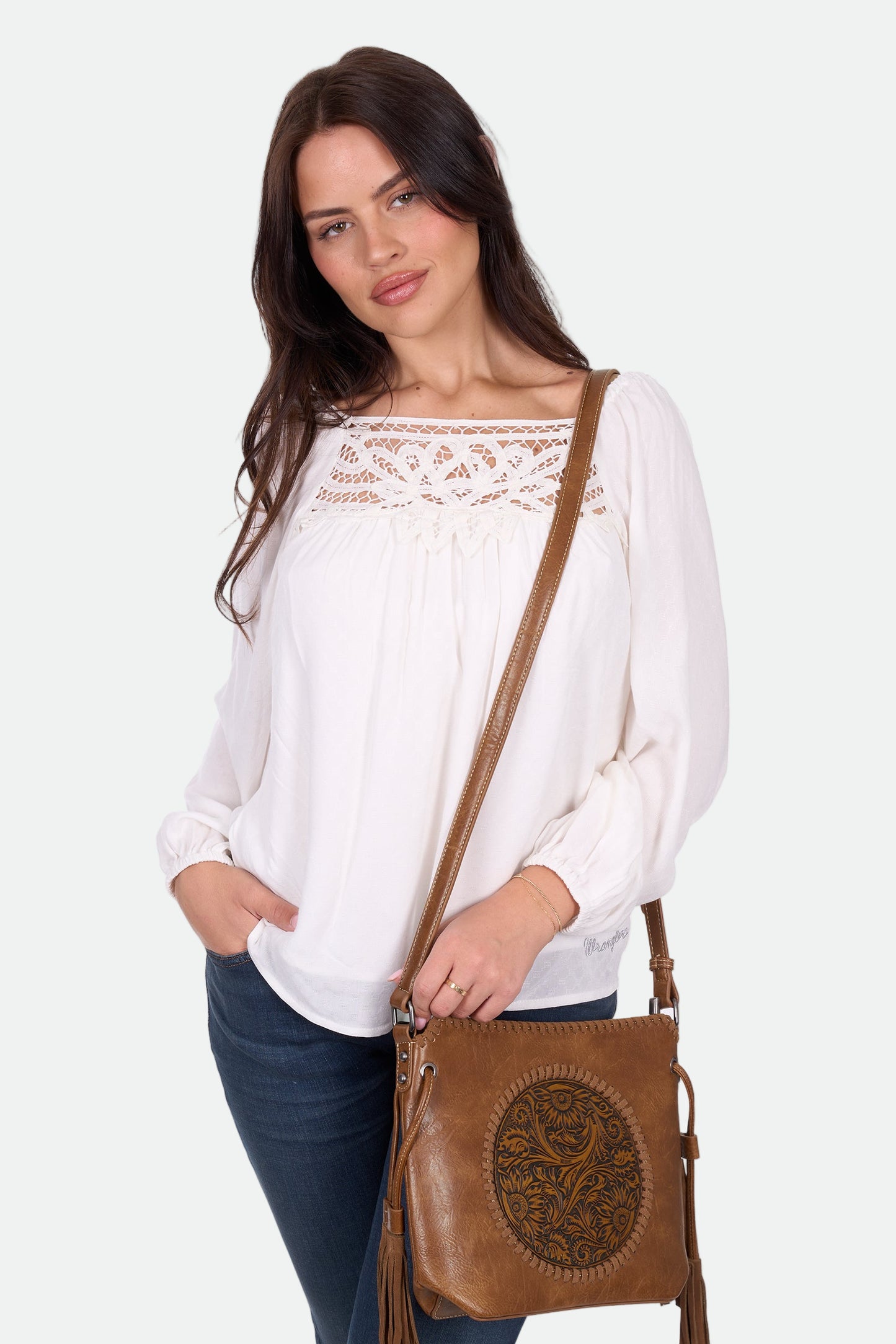 Wrangler Women's DARIA LS Blouse - Ivory