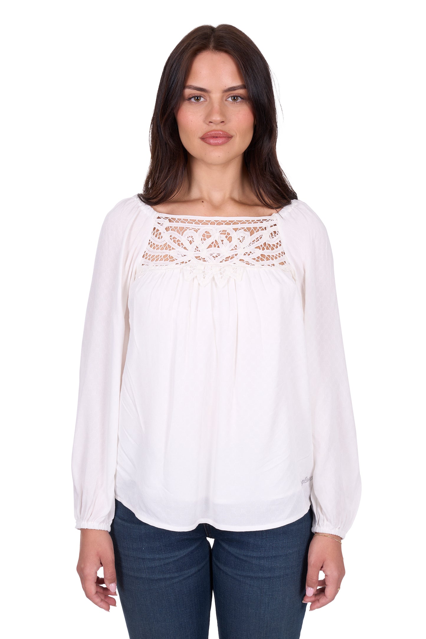 Wrangler Women's DARIA LS Blouse - Ivory