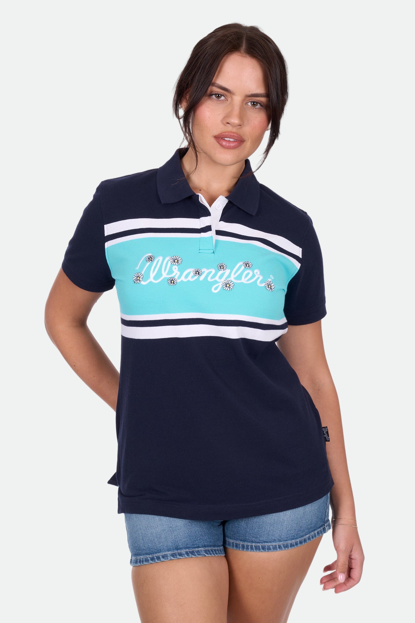Wrangler Women's MISTIE SS Polo - Navy