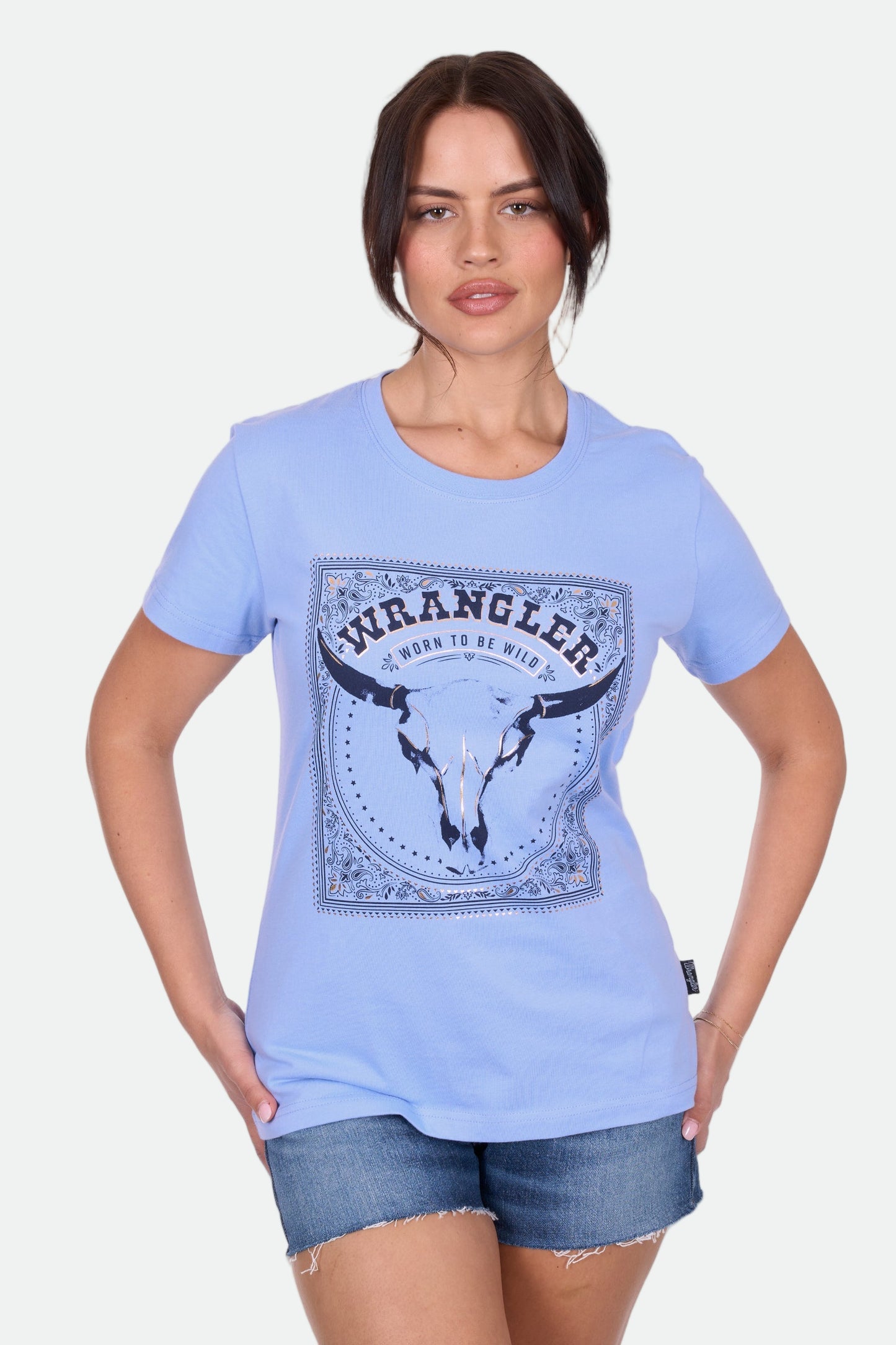 Wrangler Women's ELOISE SS Tee - Blue