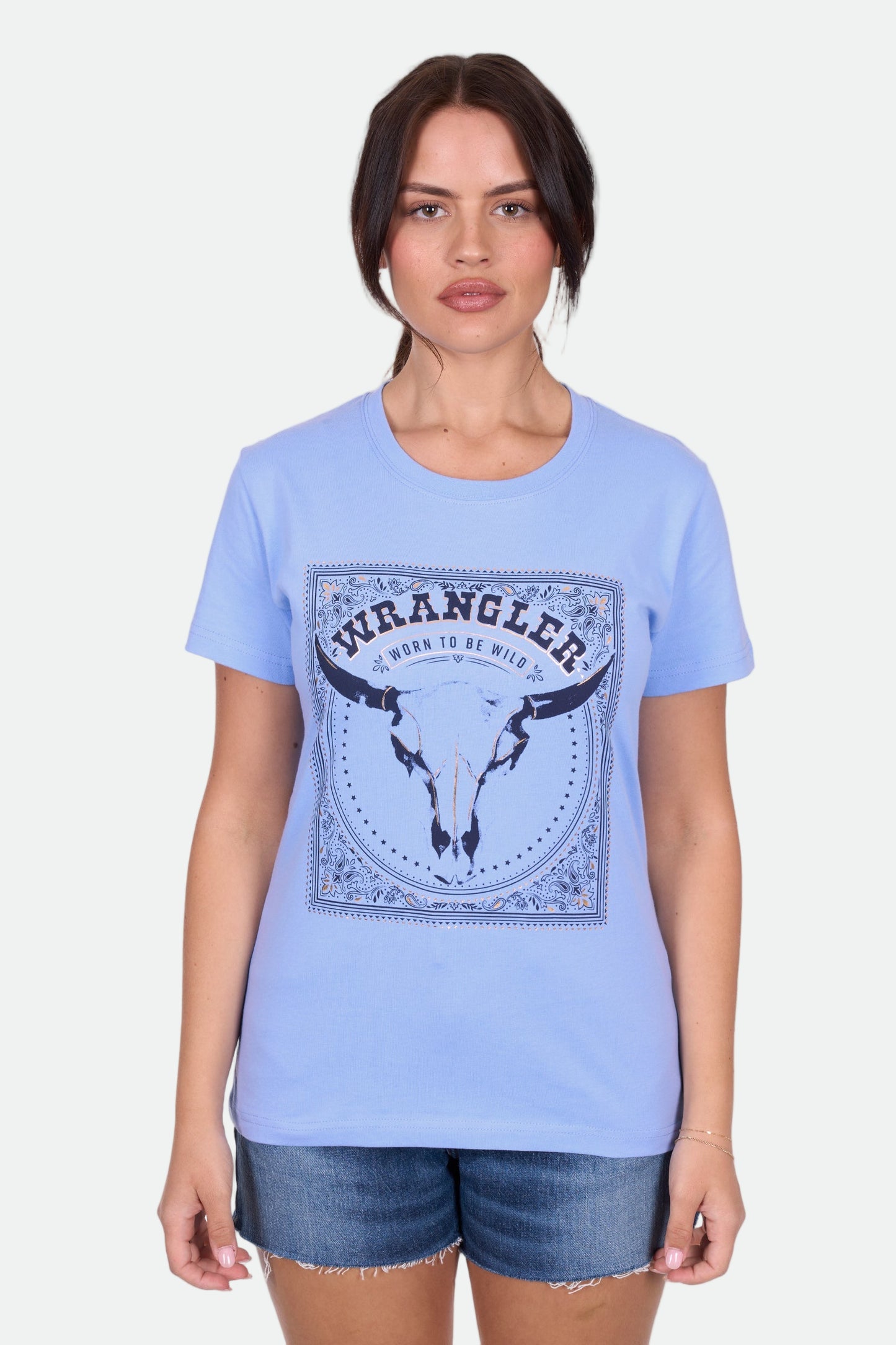 Wrangler Women's ELOISE SS Tee - Blue