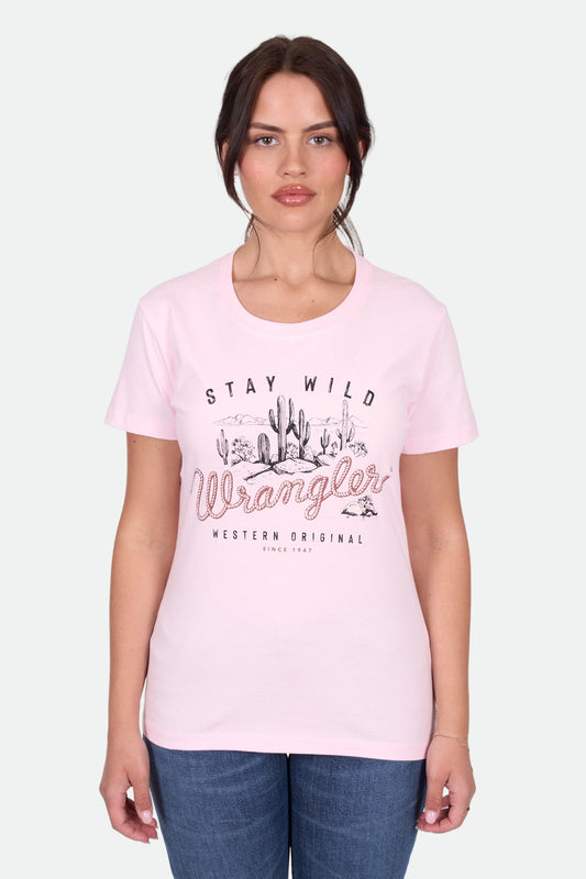 Wrangler Women's TAHLIA SS Tee - Blush