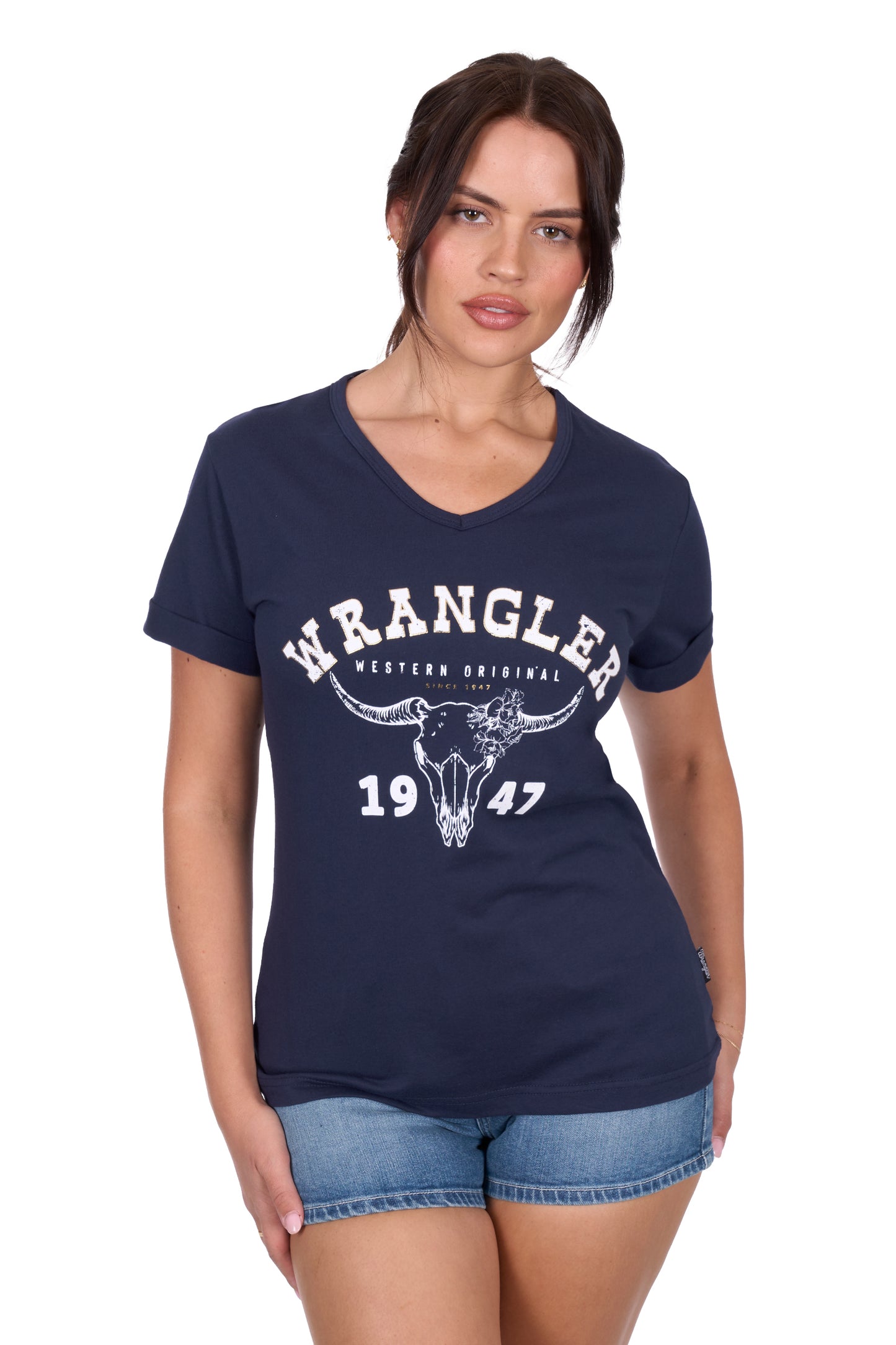 Wrangler Women's REESE SS Tee - Navy