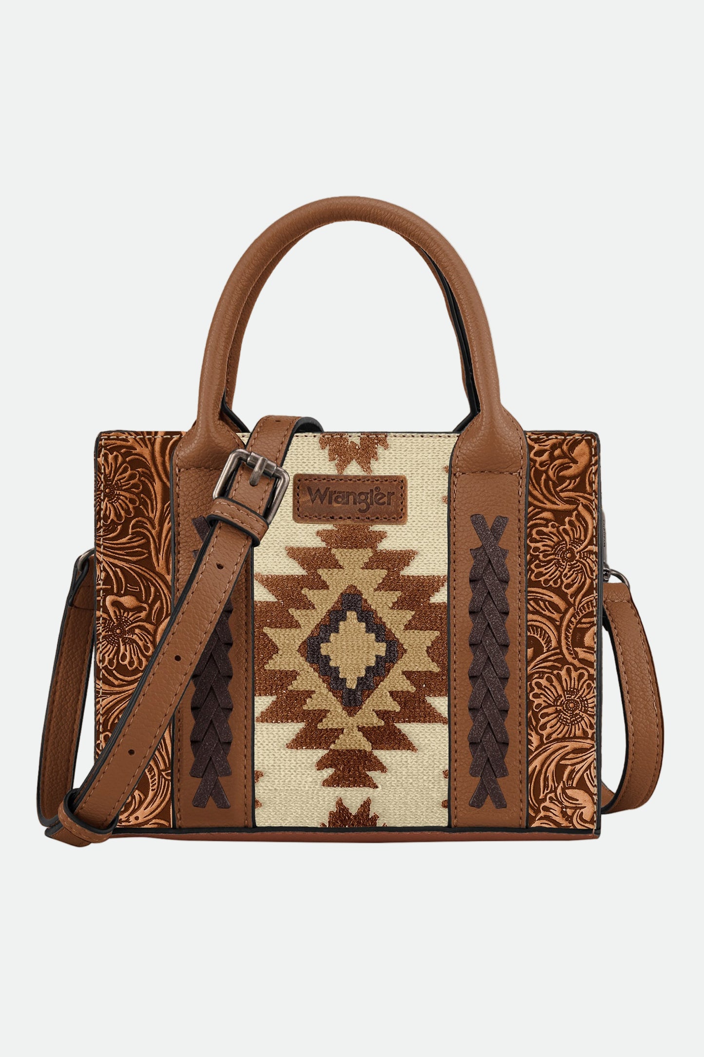 Wrangler Aztec Tooled Crossbody Bag