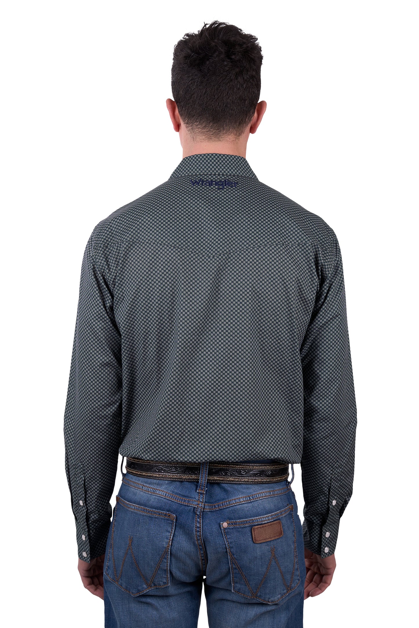 Wrangler MENS STEVE LS SHIRT - Cypress