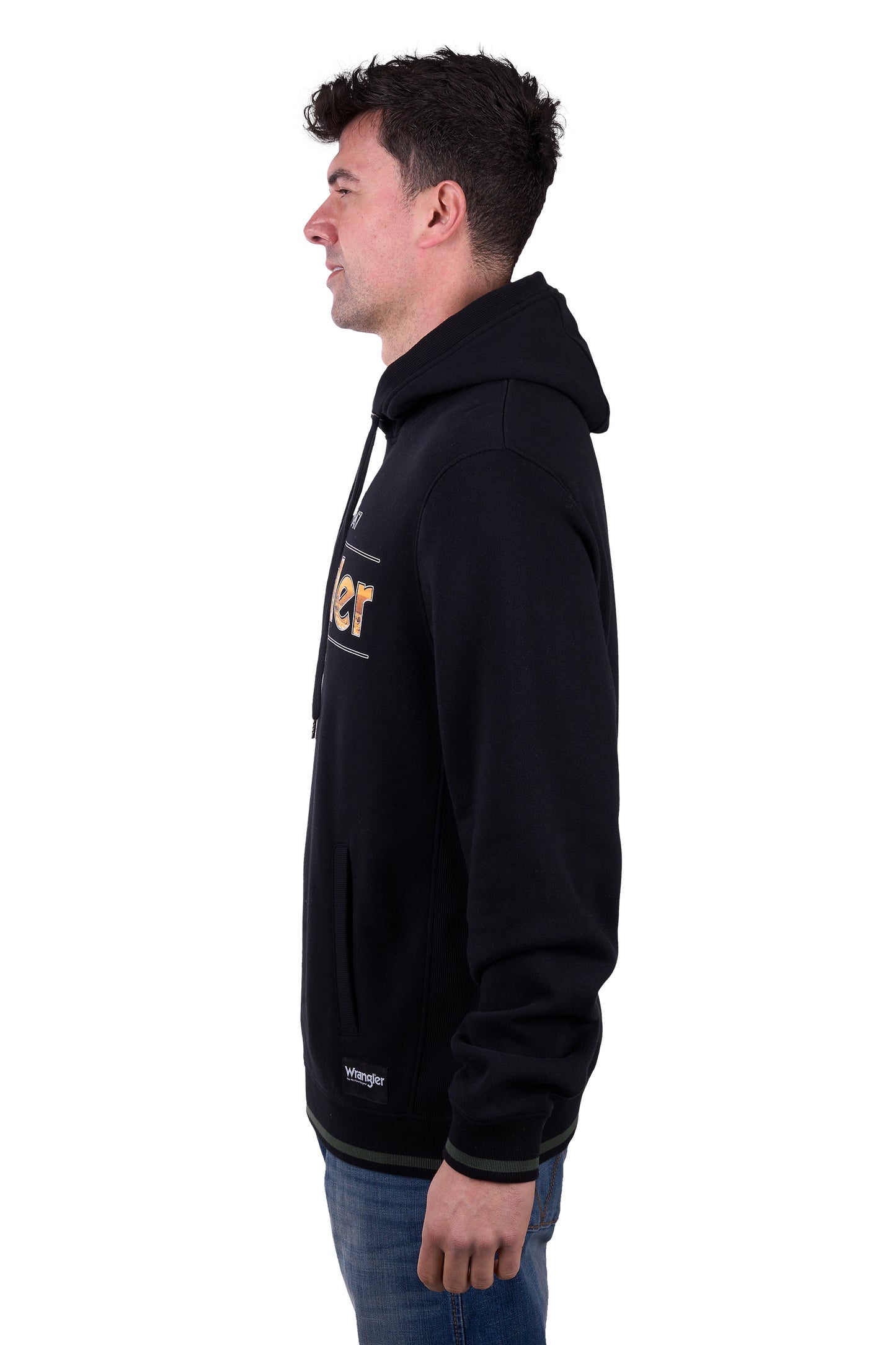 Wrangler MENS LEON HOODIE - BLACK
