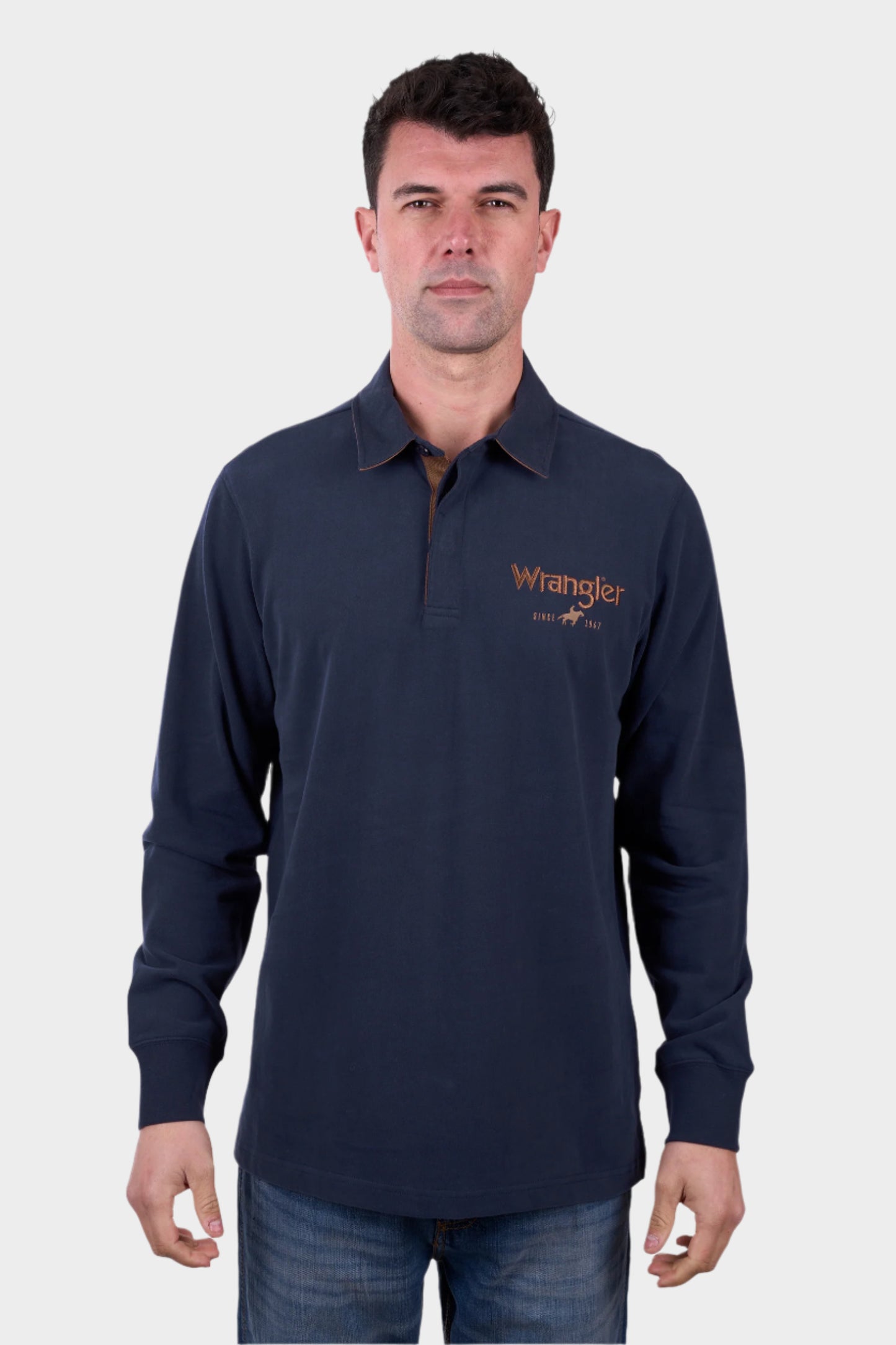 Wrangler Men’s Nash Rugby - Navy