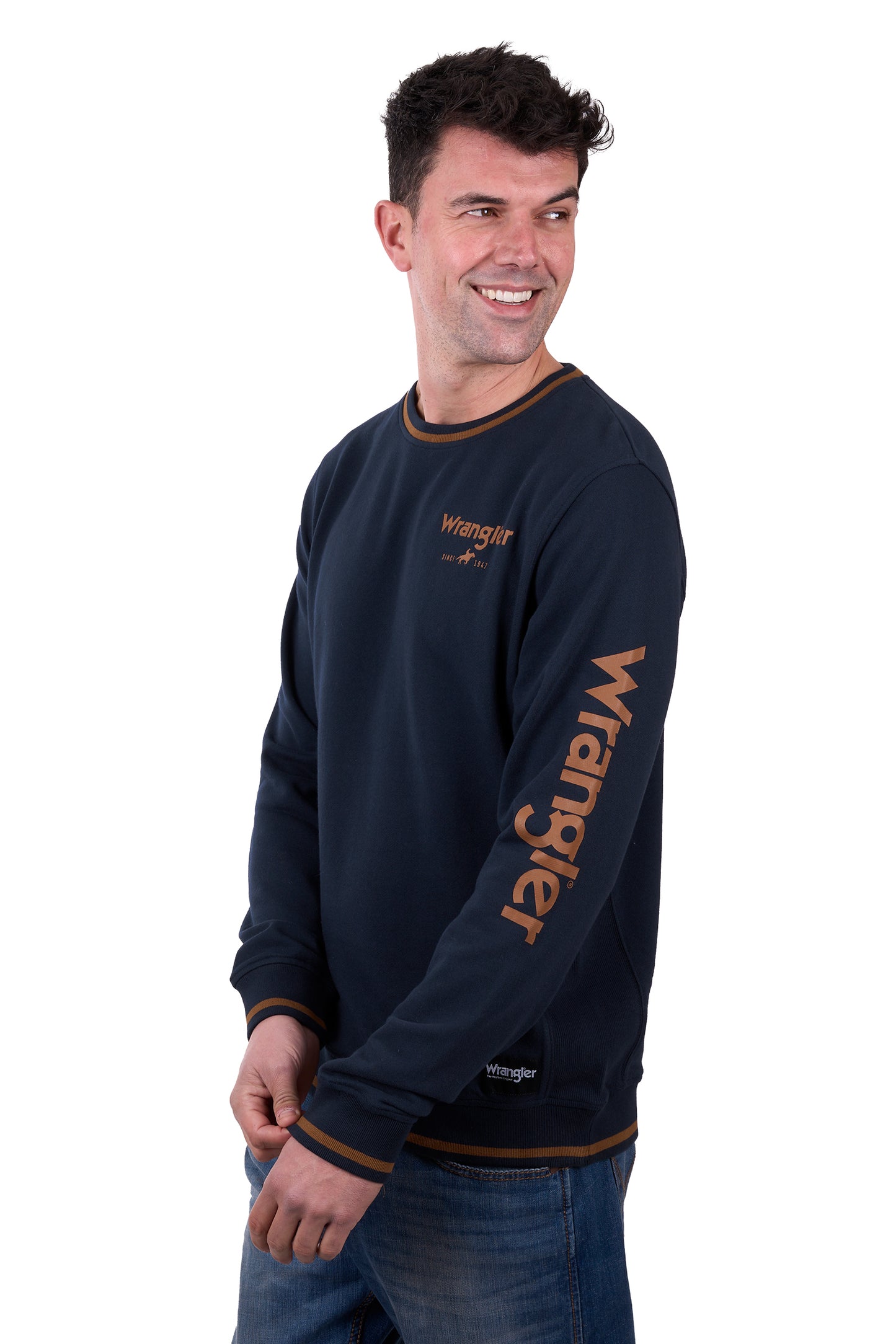 Wrangler Men's Dion Crew - Navy