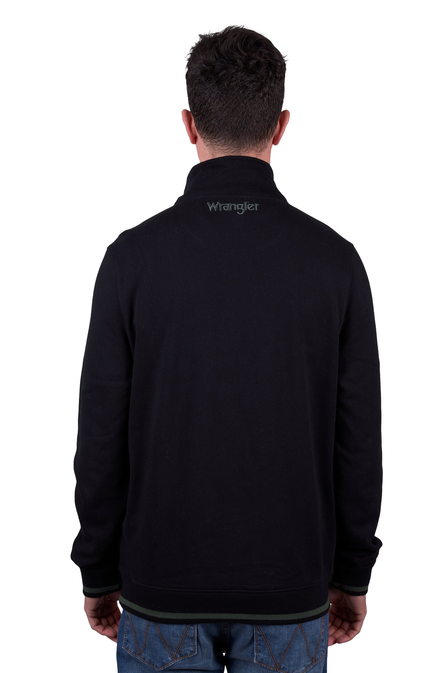 Wrangler MENS ALEX 1/4 ZIP PULLOVER - BLACK