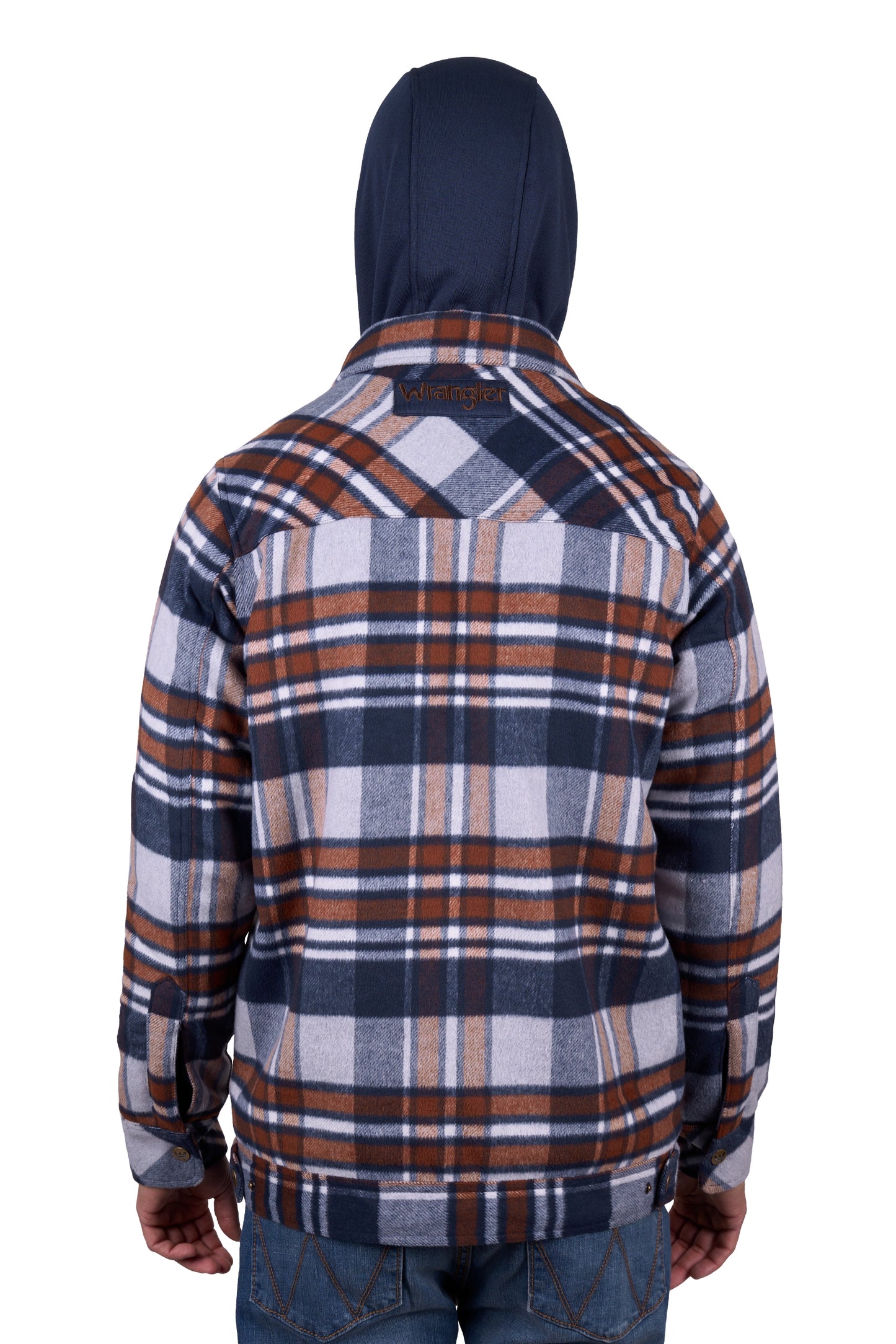 Wrangler MENS REID WOOL SHIRT JACKET - NAVY/TAN