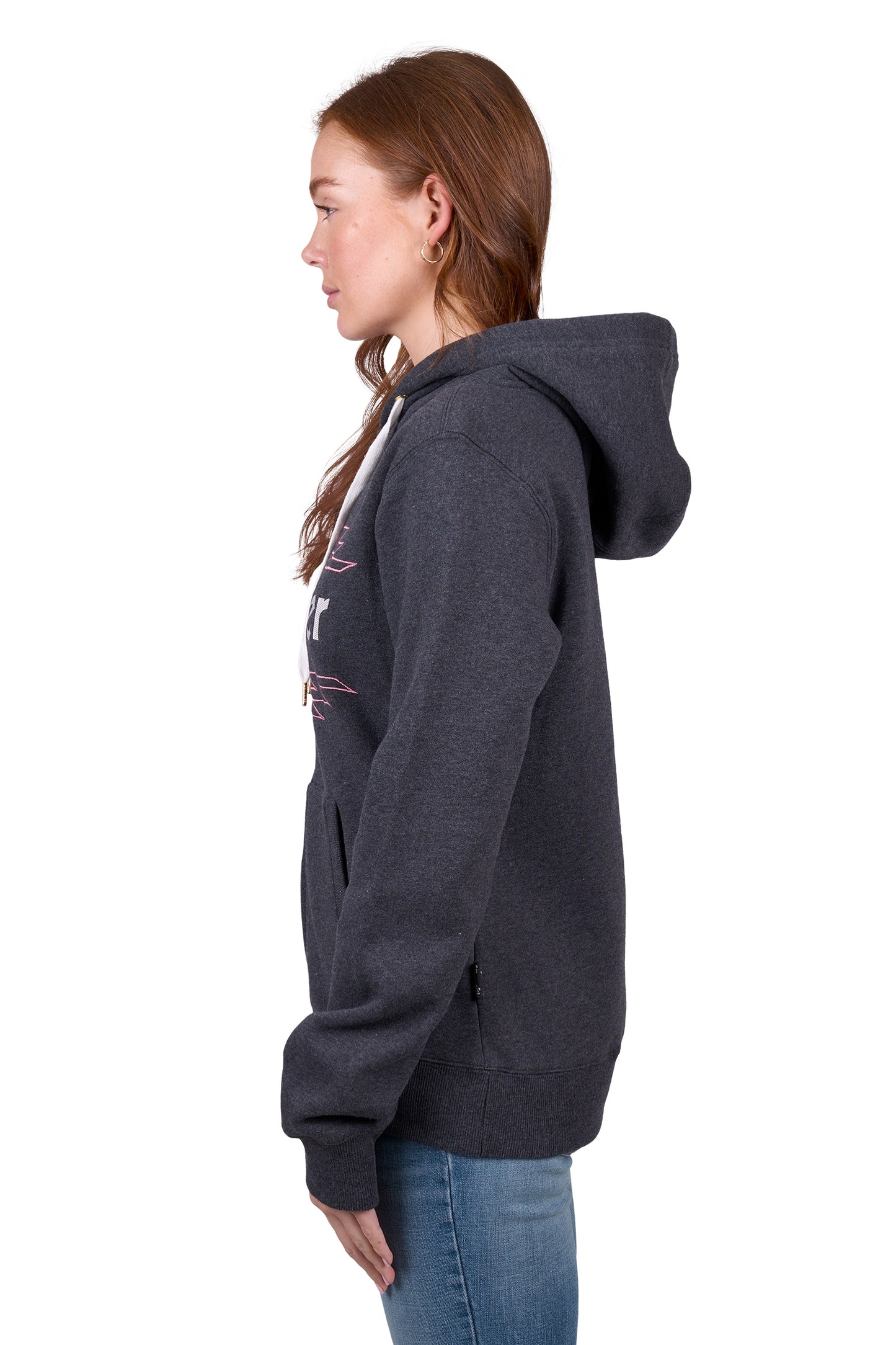 Wrangler Womens LOLA ZIP UP HOODIE - CHARCOAL MARLE