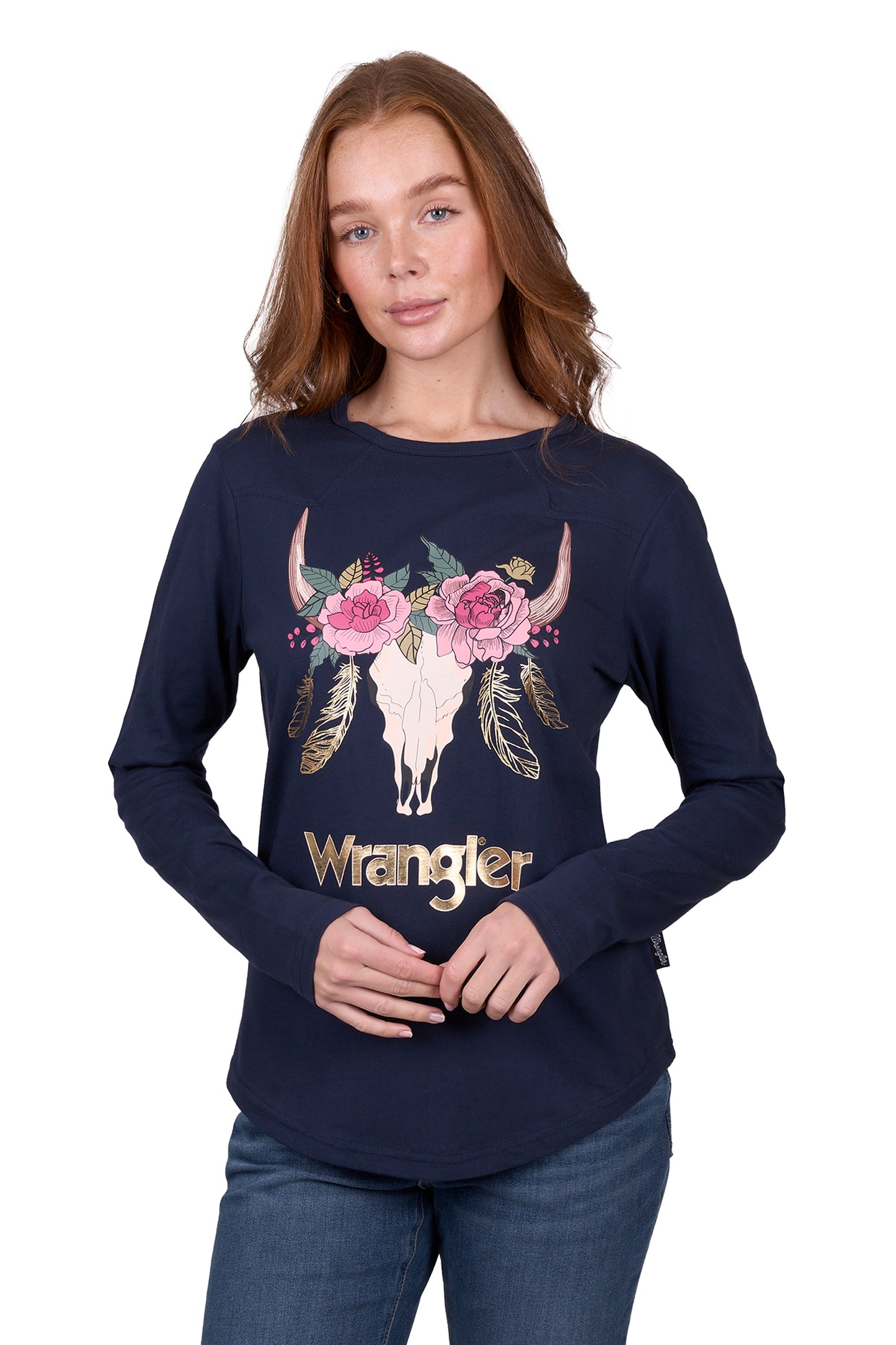 Wrangler Womens CLAUDIA LS TEE - Navy