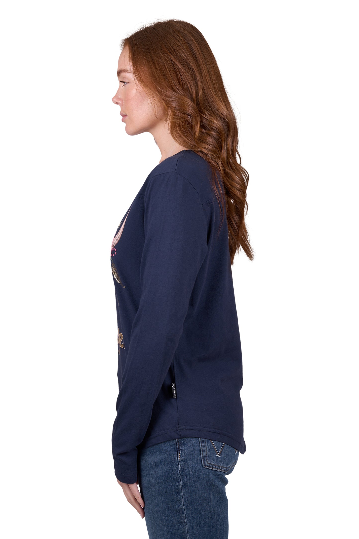 Wrangler Womens CLAUDIA LS TEE - Navy
