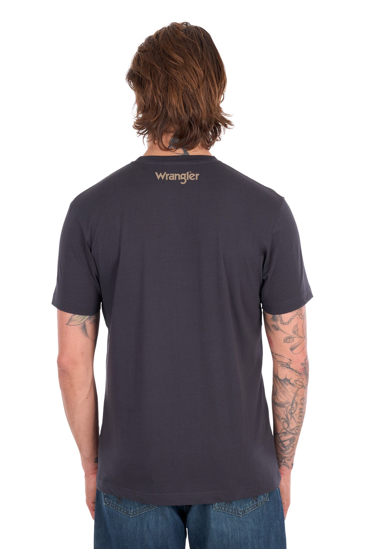 Wrangler Men’s Tim Short Sleeve T-Shirt – Charcoal