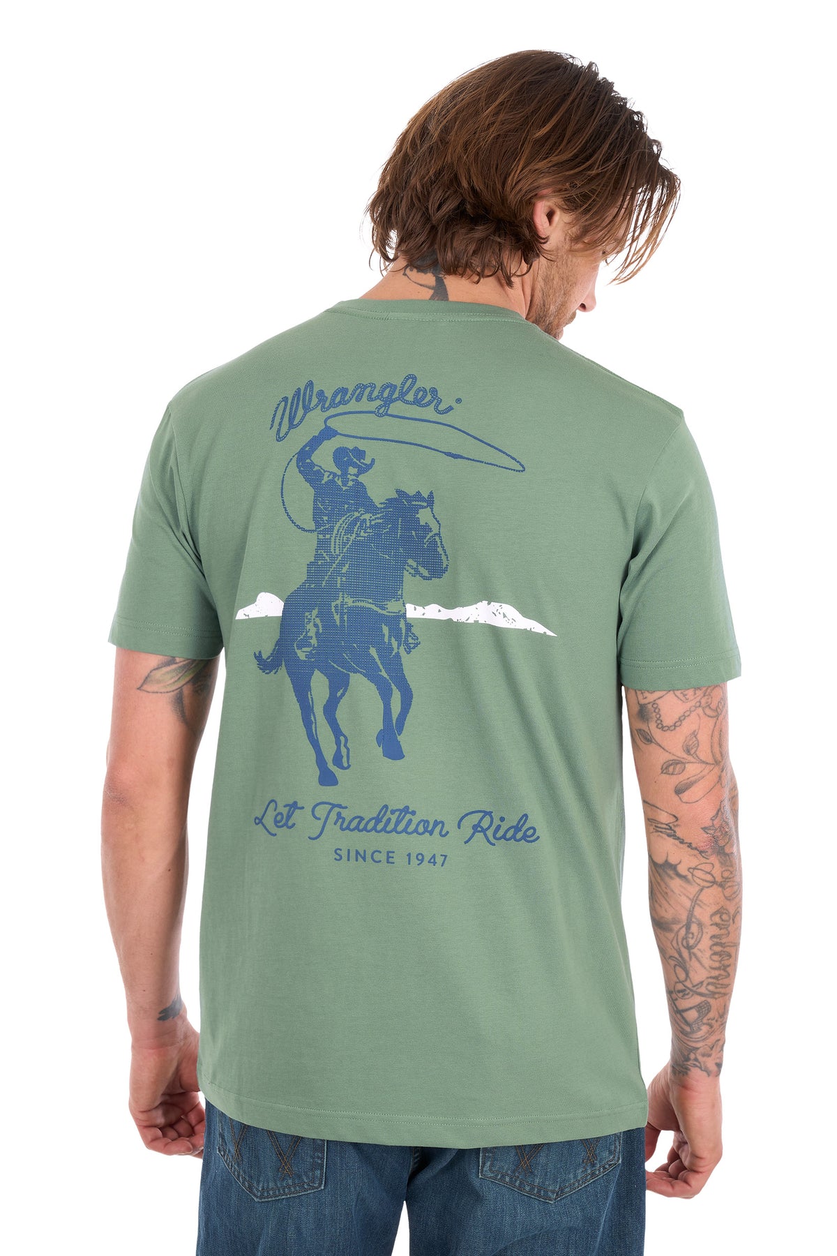 Wrangler Men’s Charlie Short Sleeve T-Shirt – Sage