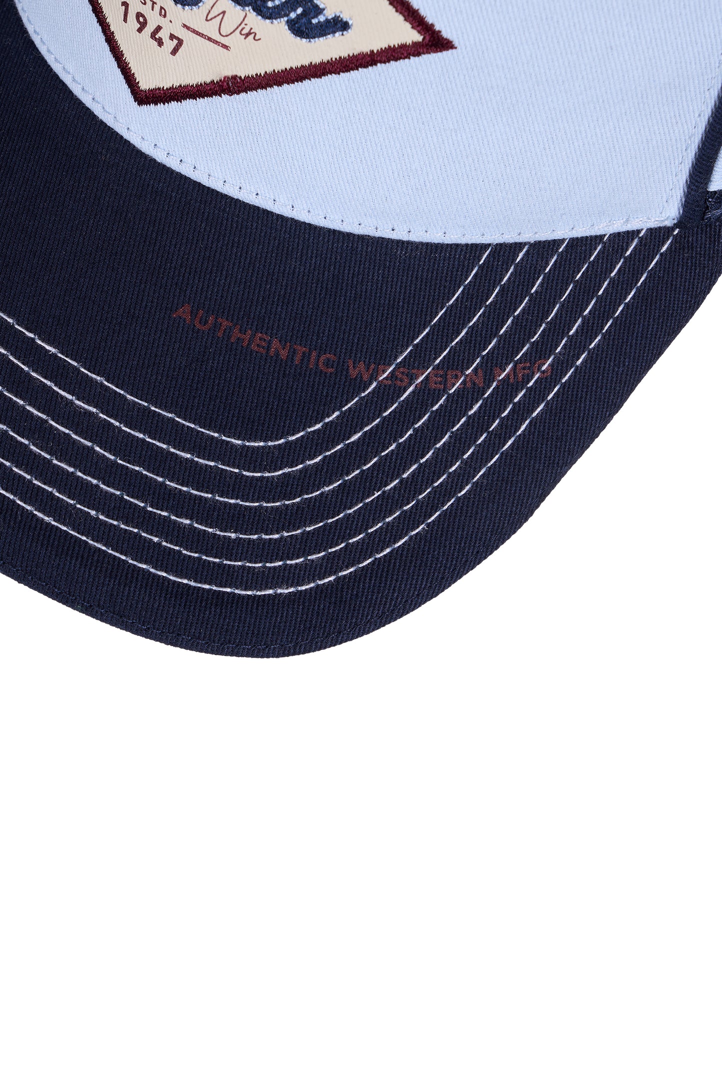 Wrangler Men’s Hank HP Trucker Cap - Navy/Light Blue