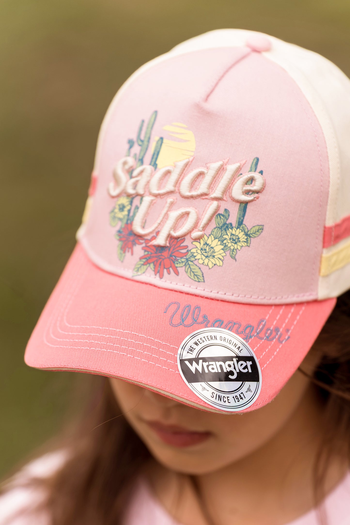 Wrangler Girls’ Imogen Full Back Cap - Pink