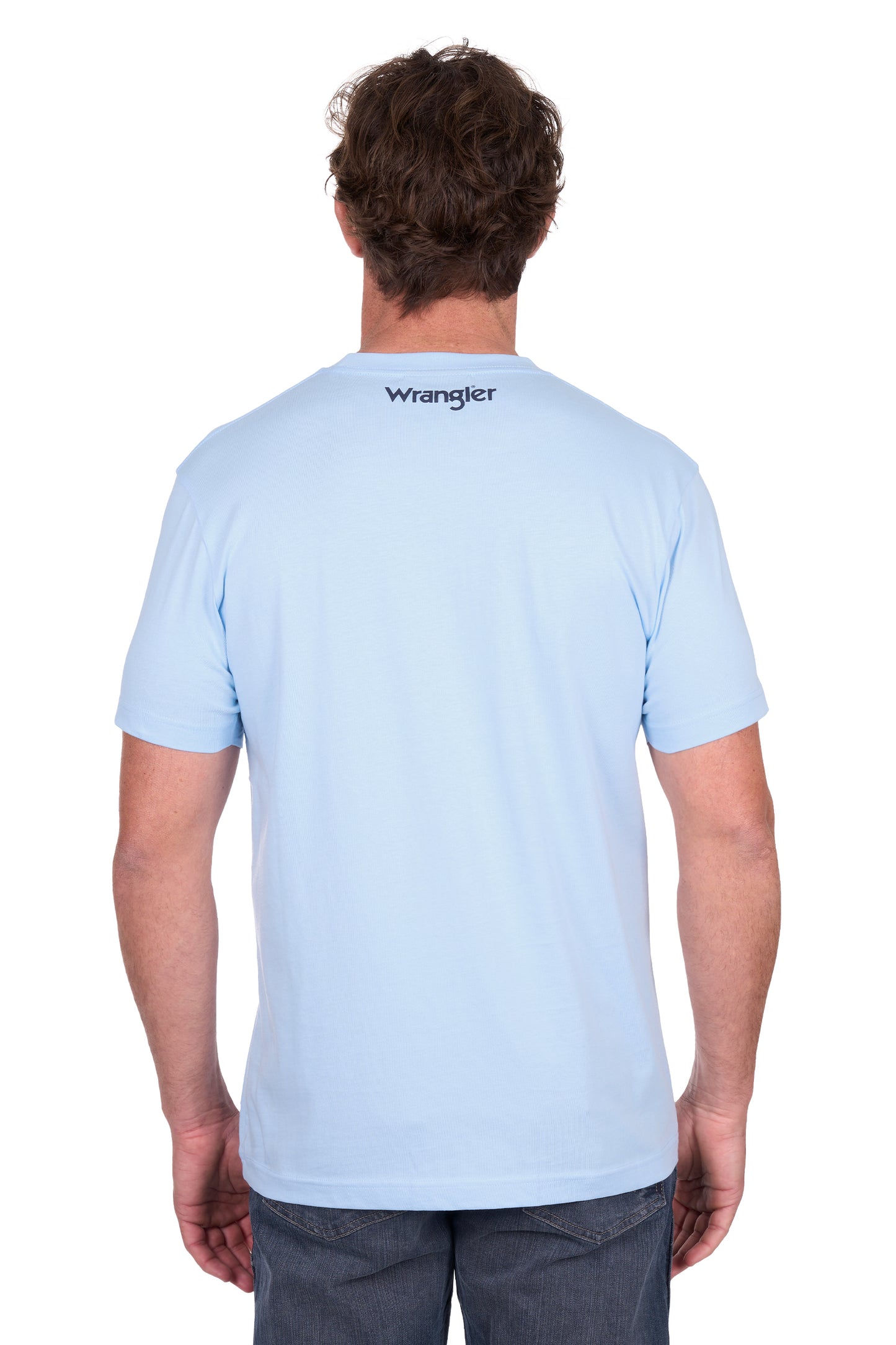 Wrangler Men's Blake Short Sleeve Tee - Light Blue