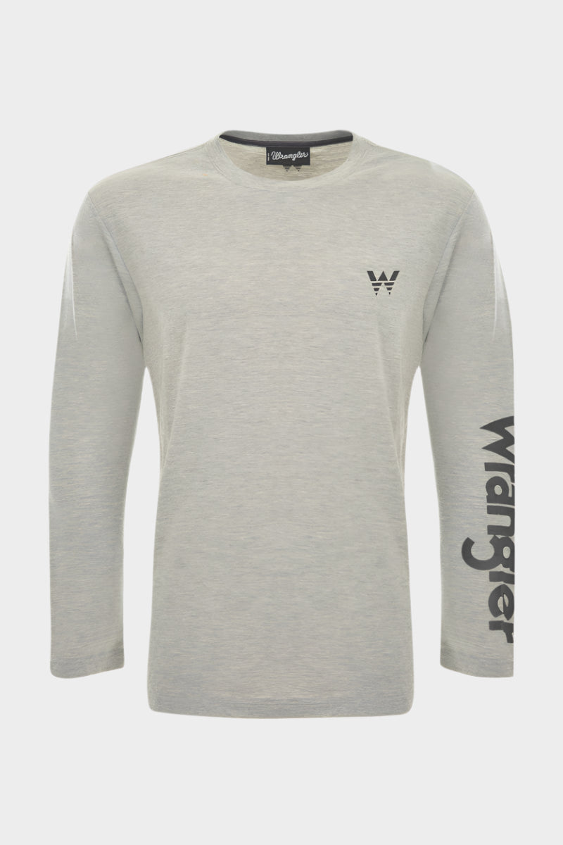 WRANGLER MENS SLEEVE LOGO LS TEE
