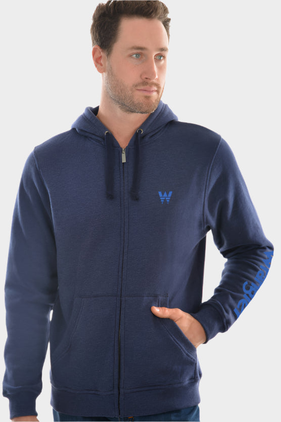 Wrangler Men's Sleeve Logo Zip Up Hoodie