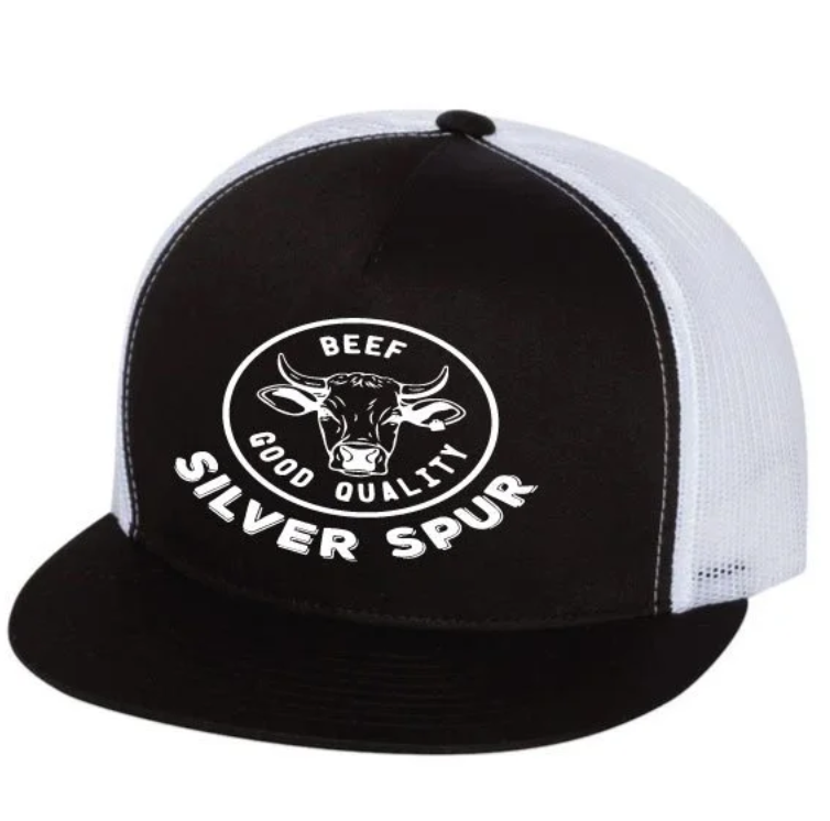 Silver Spur Hat Co. Good Beef Black/White Cap