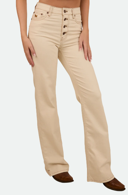 Ringers Western Womens Betsy High Rise Bootleg Jean - Off White - REG