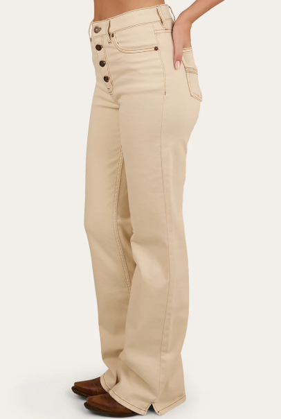 Ringers Western Womens Betsy High Rise Bootleg Jean - Off White - REG