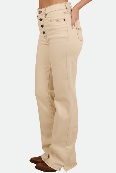 Ringers Western Womens Betsy High Rise Bootleg Jean - Off White - REG
