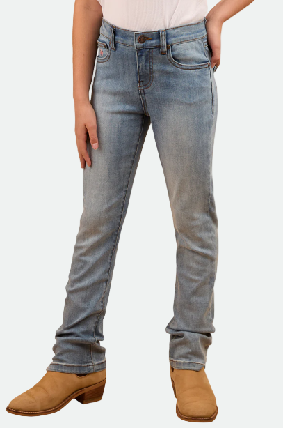 Ringers Western Kids Daphne Bootleg Jean - Light Blue