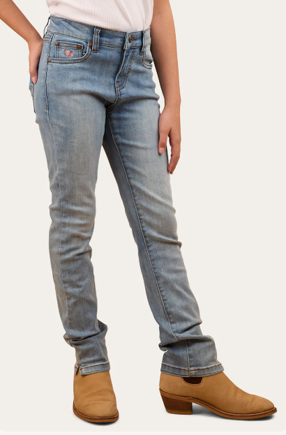 Ringers Western Kids Daphne Bootleg Jean - Light Blue