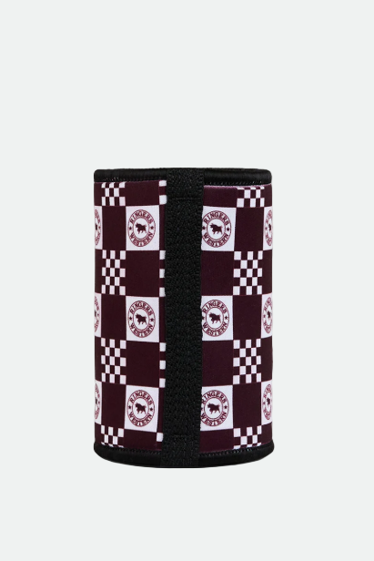 Ringers Western Check Stubby Cooler - Burgundy