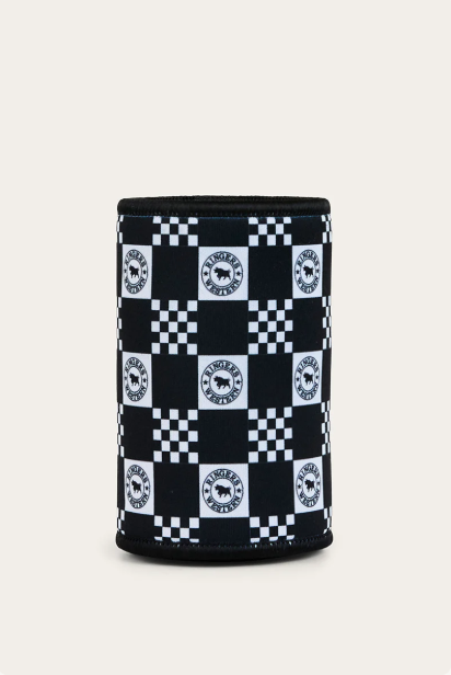 Ringers Western Check Stubby Cooler - Burgundy